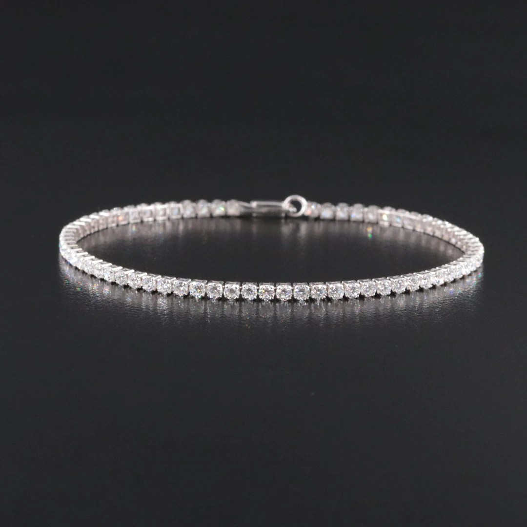 14K 3.28 CTW Lab Grown Diamond Line Bracelet with IGI Report