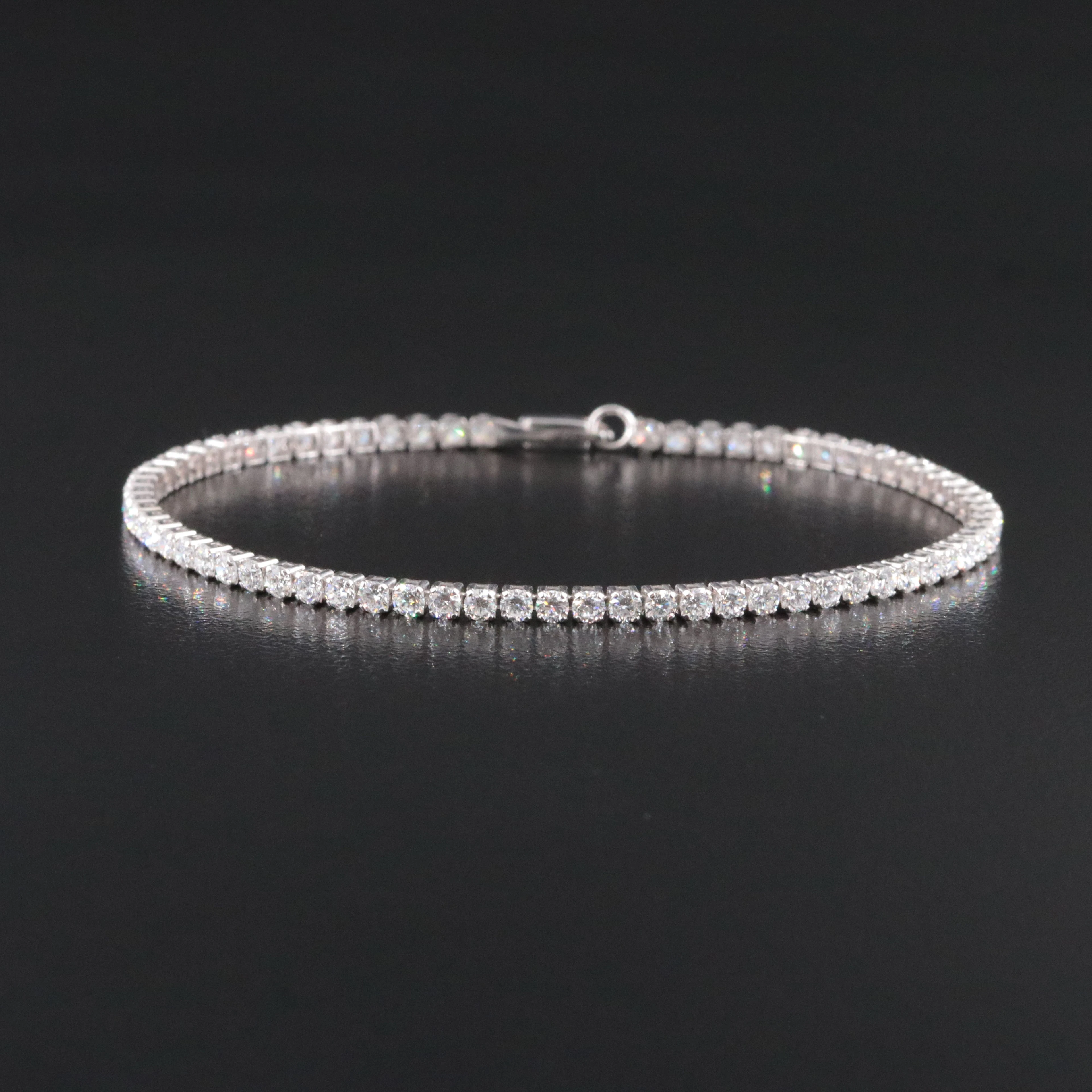 14K 3.28 CTW Lab Grown Diamond Line Bracelet with IGI Report
