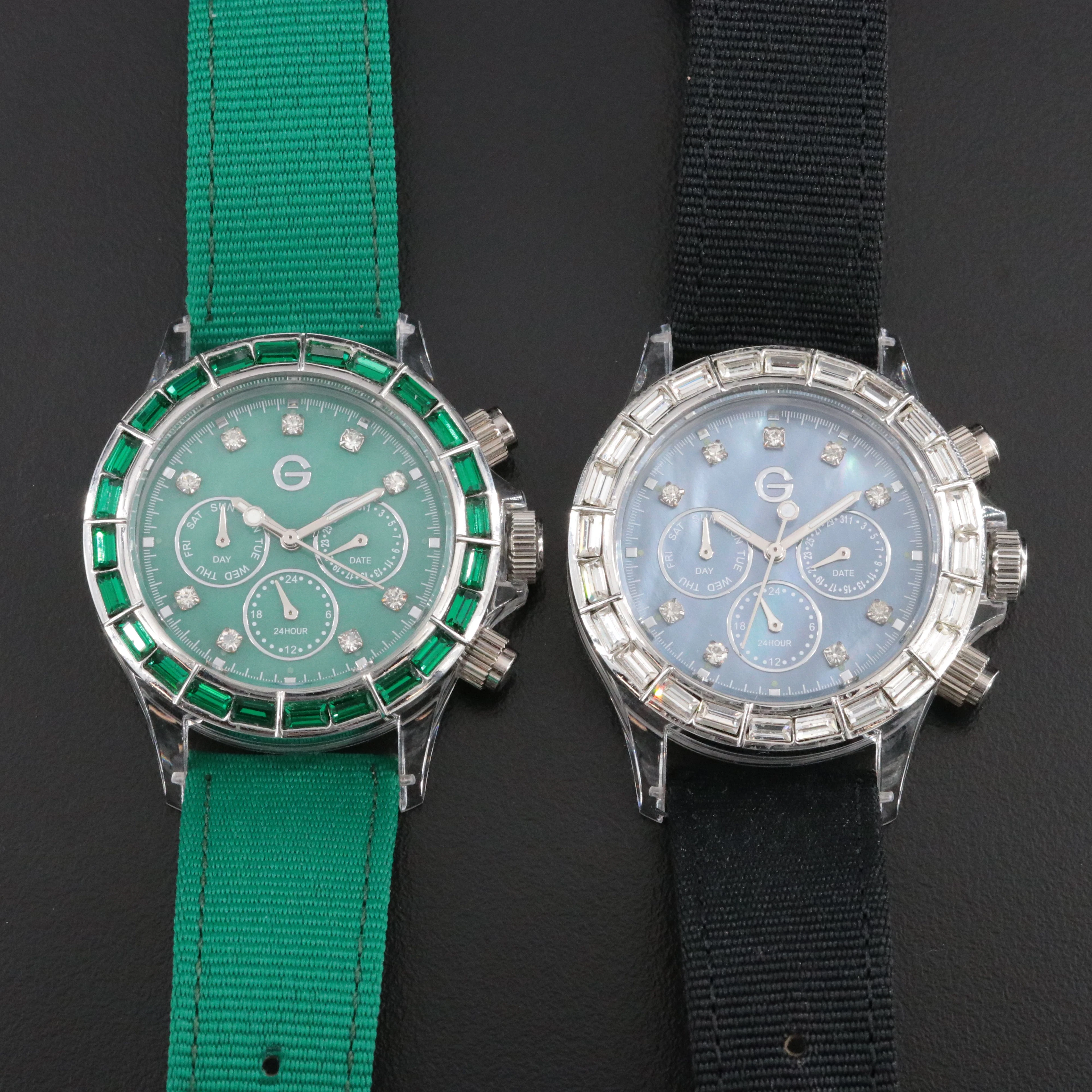 Pair of Gossip Girl Chronograph Quartz Watches with Extra Bezels