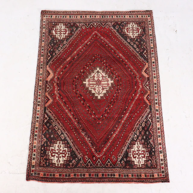 5'4 x 8'2 Hand-Knotted Persian Qashqai Area Rug