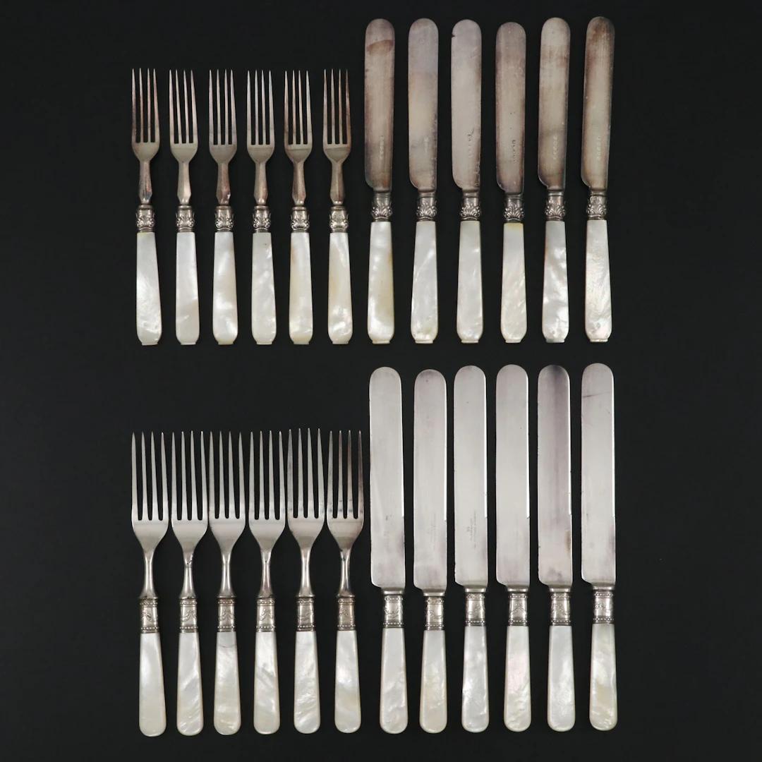 Meriden Cutlery Co. Mother-of-Pearl Handle Flatware Set and Other Flatware