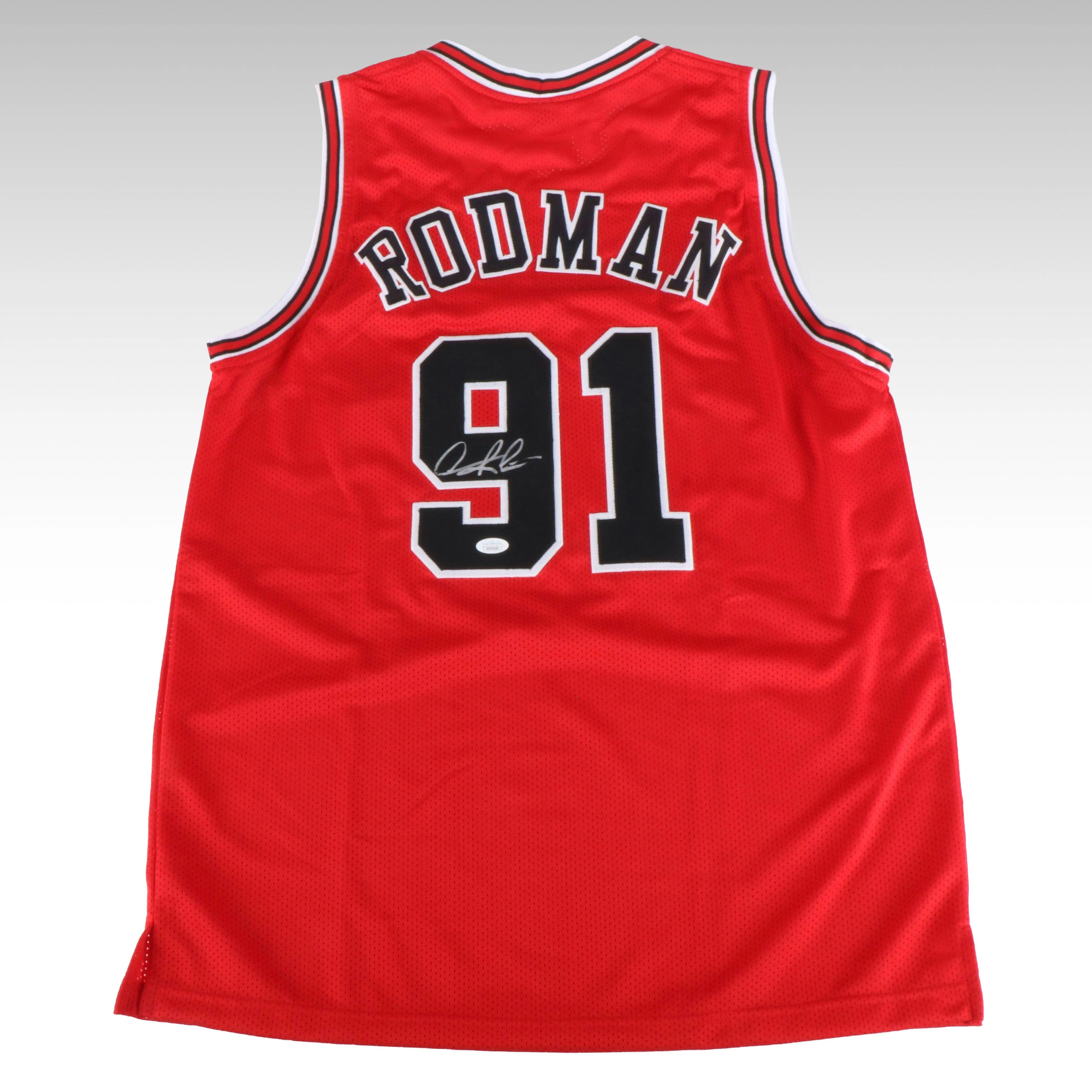Dennis Rodman Signed Chicago Bulls Basketball Jersey, JSA