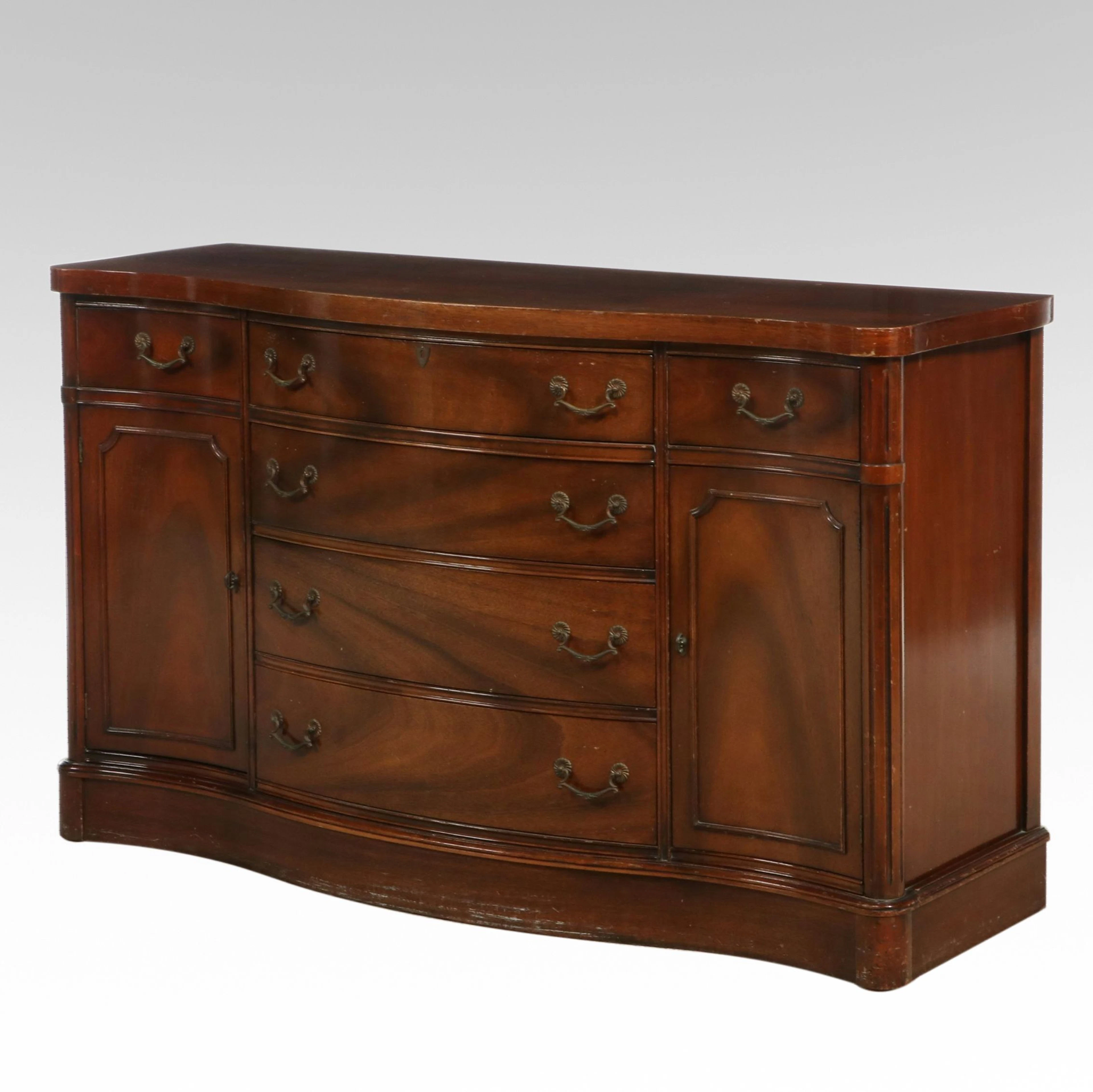 Federal Style Mahogany Sideboard, Mid to Late 20th Century