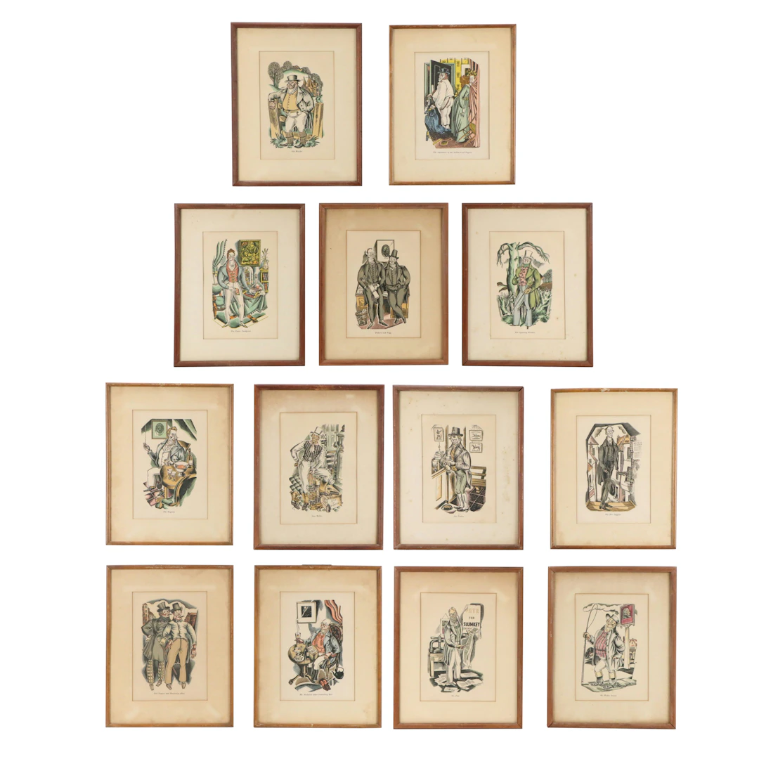 Wood Engraving Illustrations from "The Posthumous Papers of the Pickwick Club"