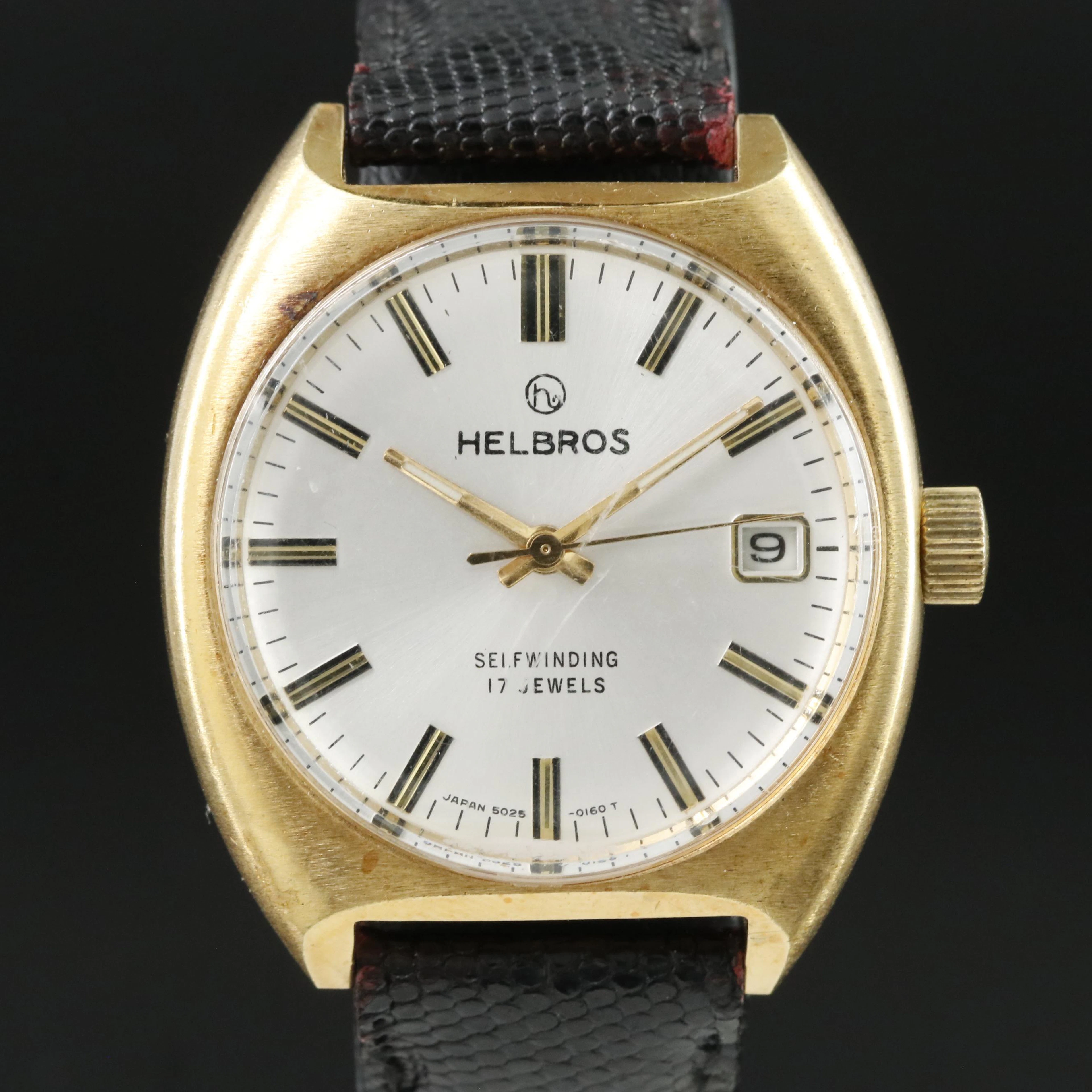 Helbros Brushed Gold-Tone Automatic Watch