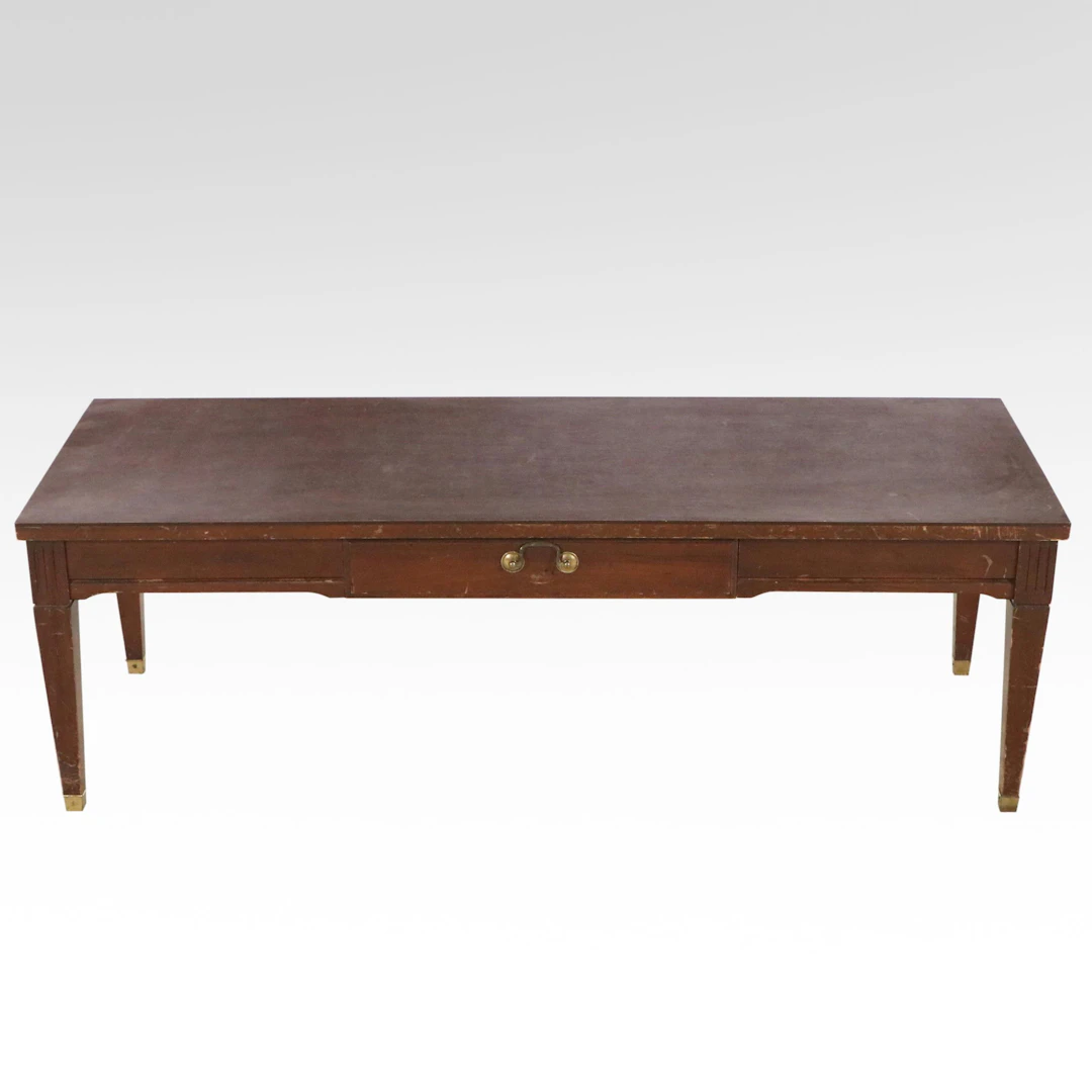 Mersman Neoclassical Style Mahogany Coffee Table, Mid-20th Century