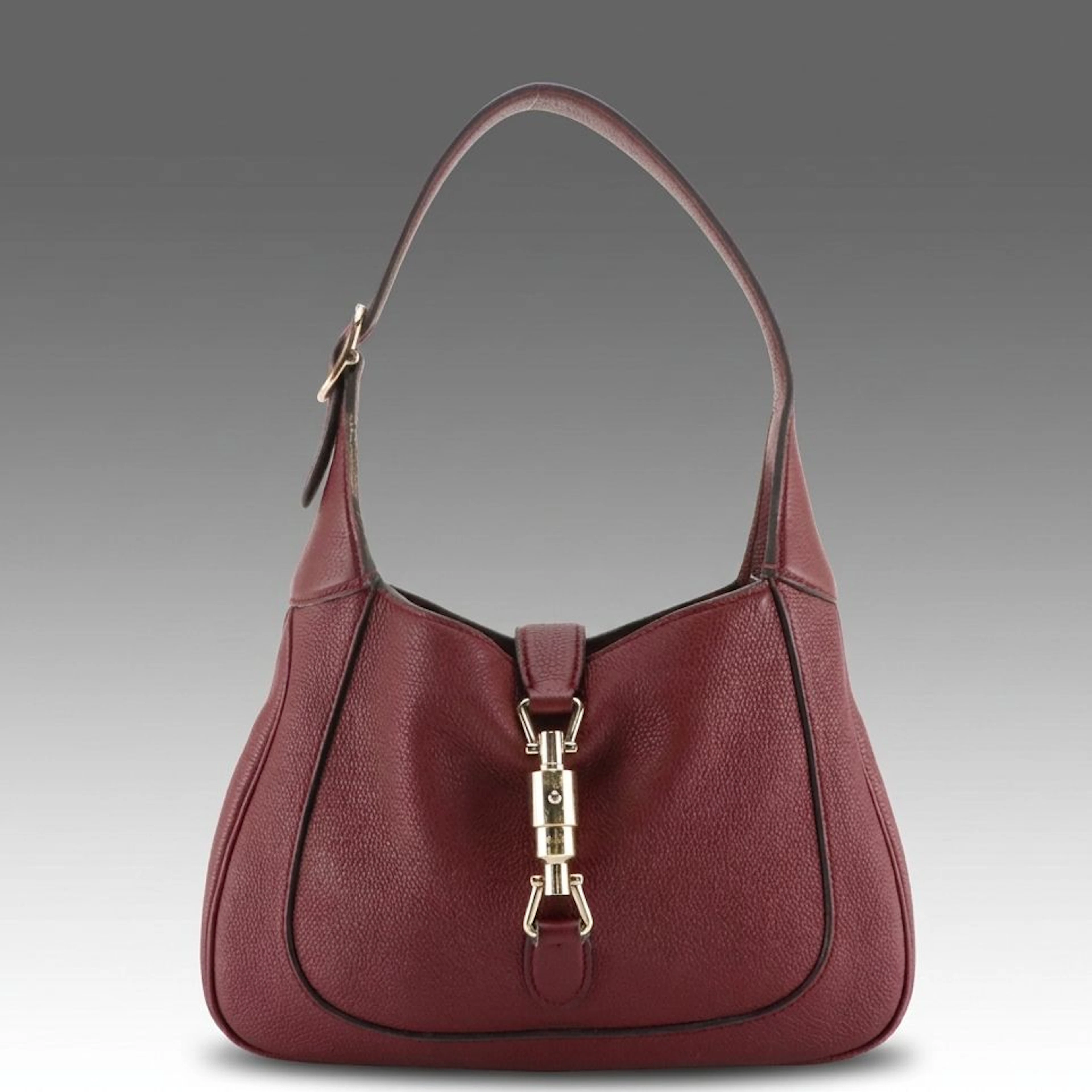 Gucci Jackie 1961 Medium Shoulder Bag in Rosso Ancora Red Grain Leather