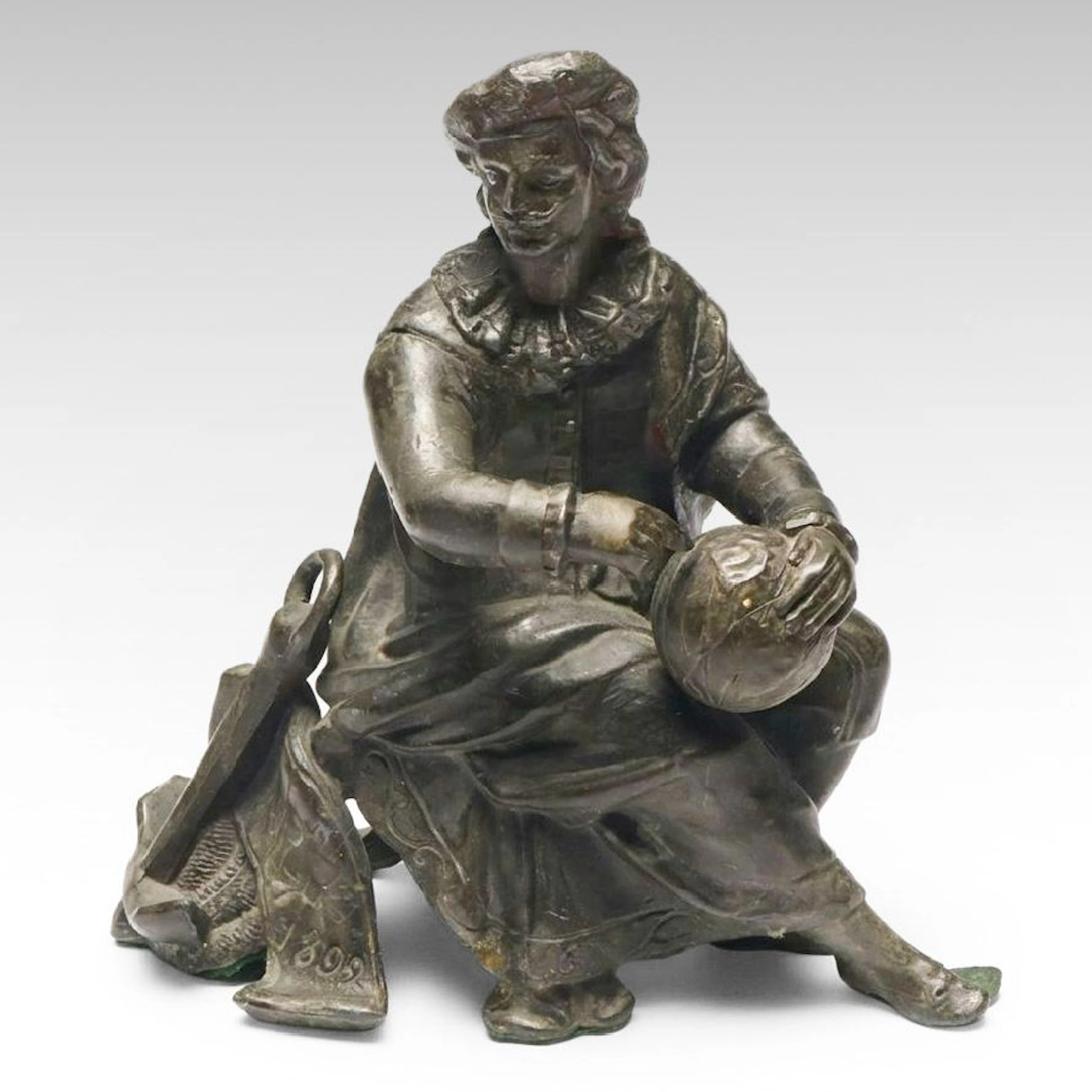 Bronzed Spelter William Shakespeare Figurine, Late 19th/Early 20th Century
