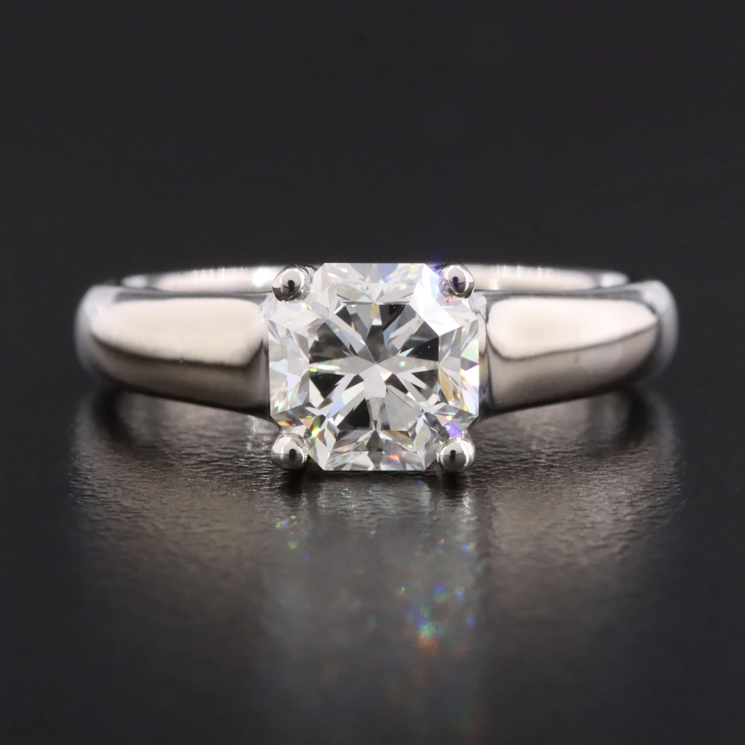 Tiffany & Co. Lucida Platinum 1.46 CT Diamond Ring with GIA Report