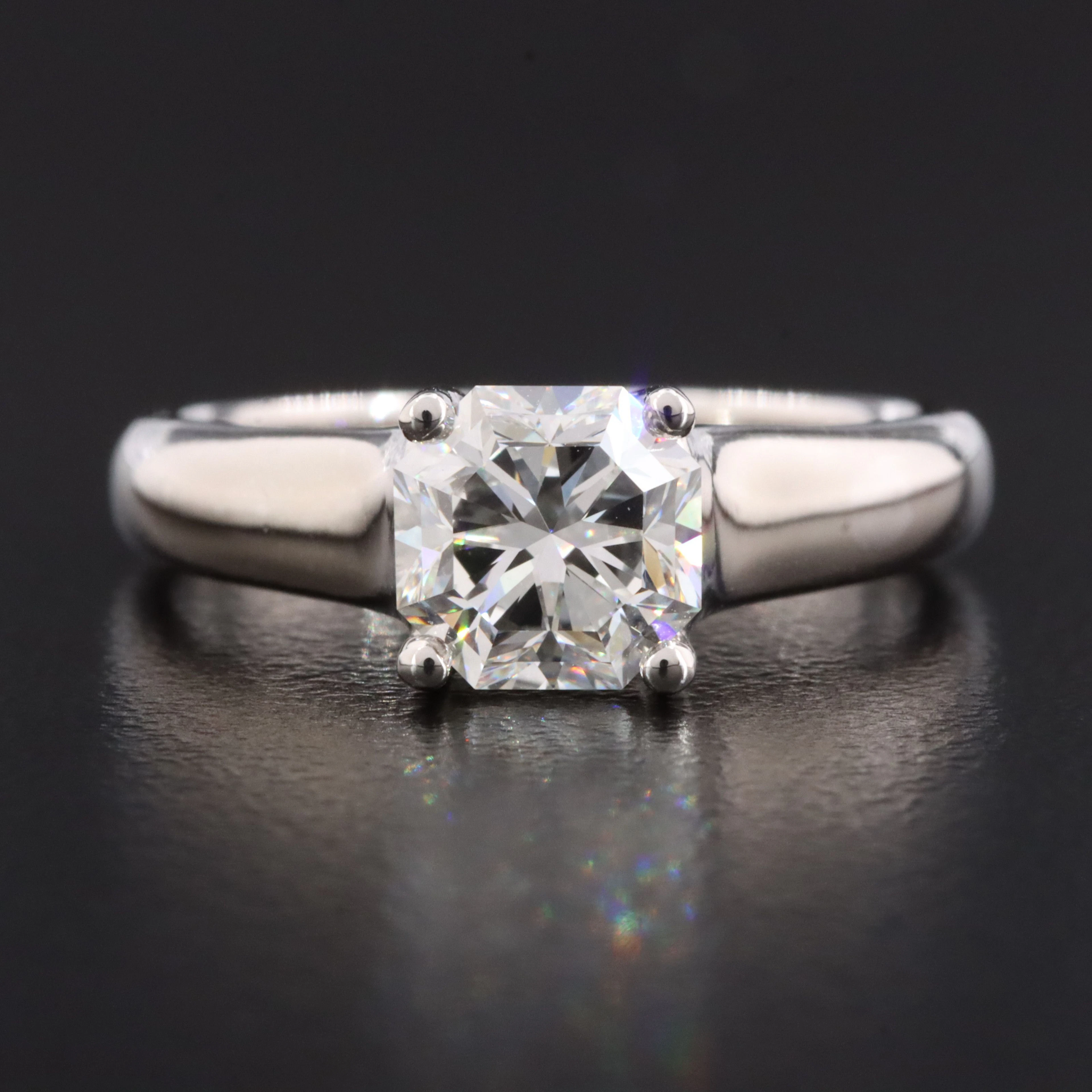Tiffany & Co. Lucida Platinum 1.46 CT Diamond Ring with GIA Report