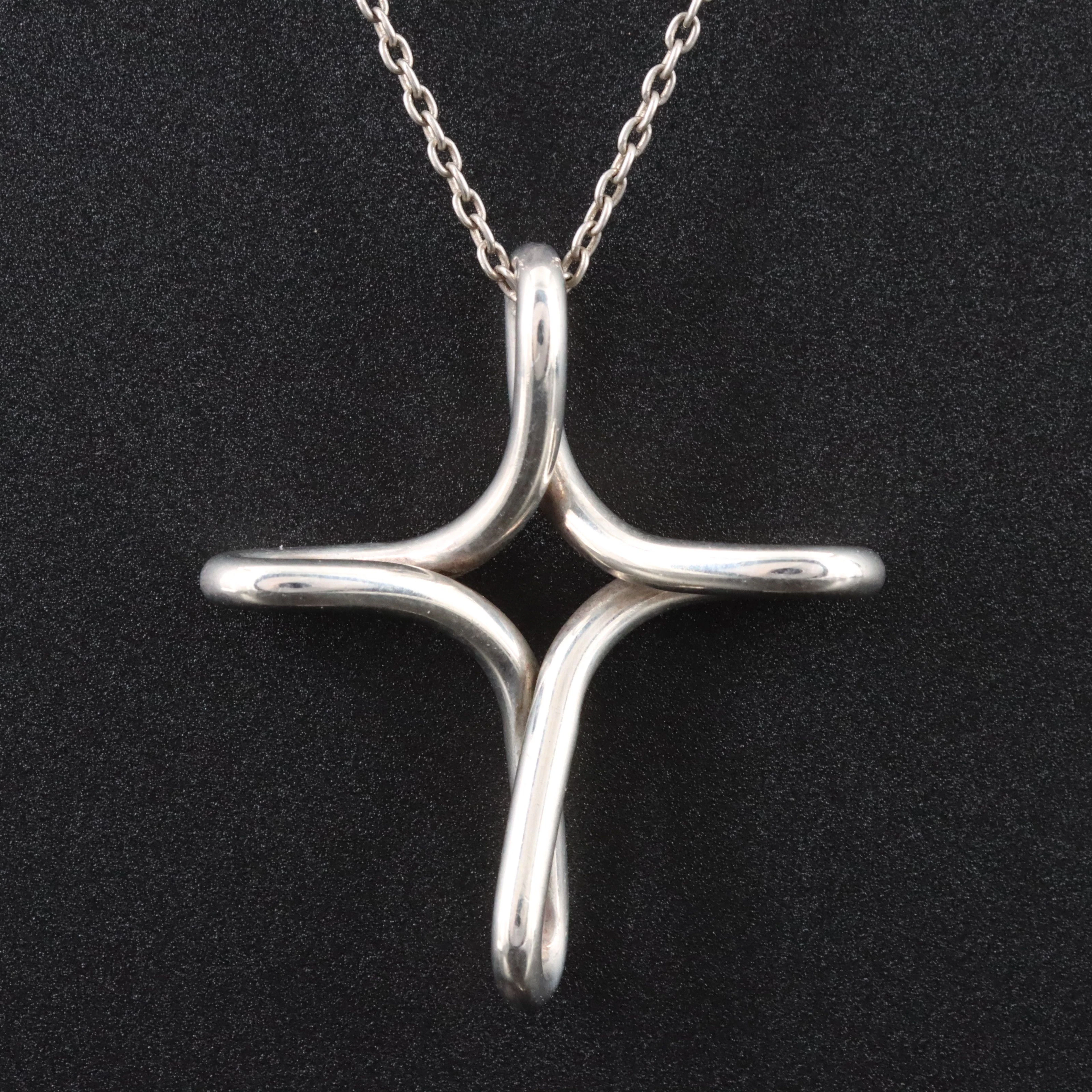 Elsa Peretti for Tiffany & Co. Sterling Cross Pendant Necklace