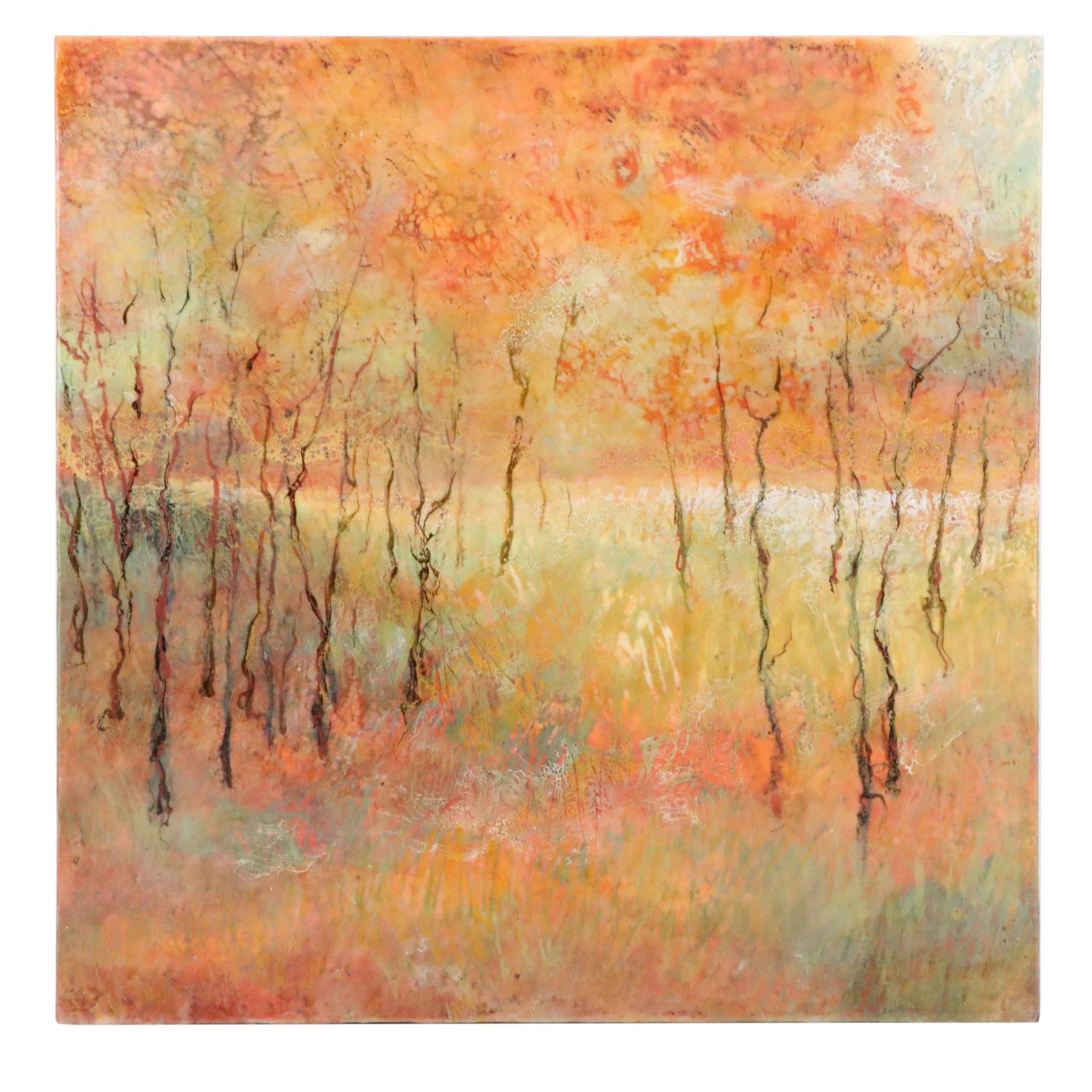 John Metz Encaustic Painting "Autumn Glade"
