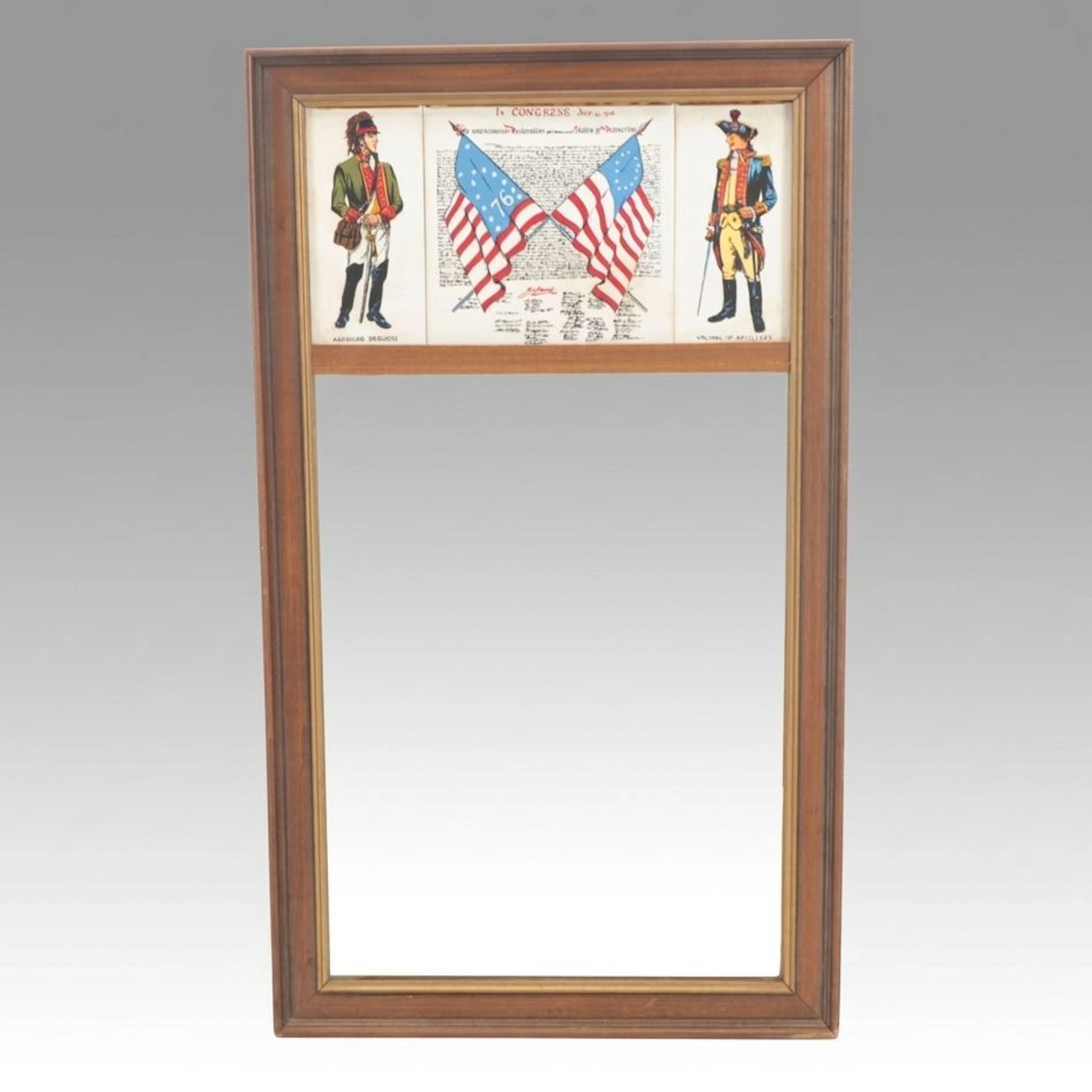Colonial Revival Style Trumeau Mirror, Late 20th Century
