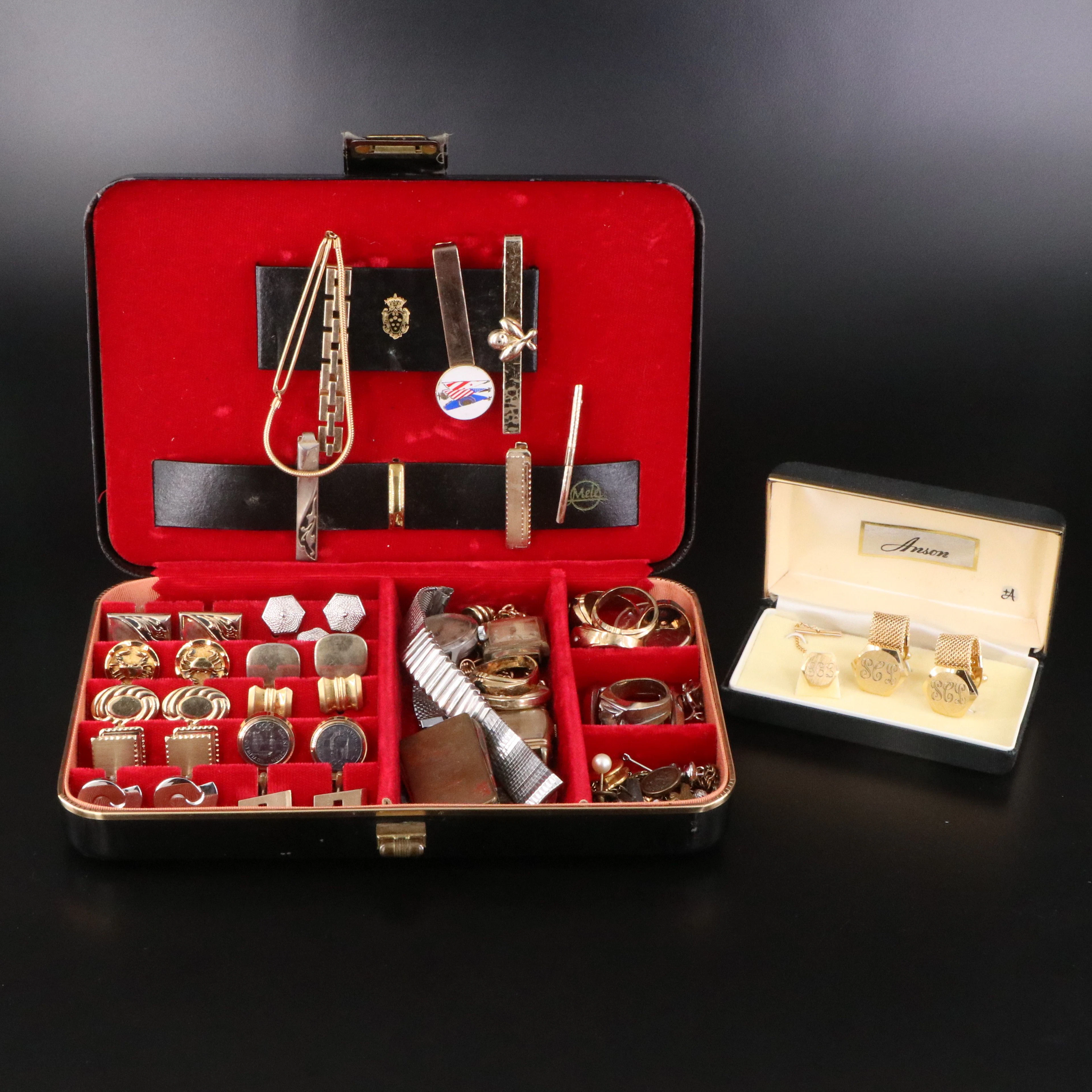 Masonic Ring, Anson Set and Signet Ring Accessory Collection