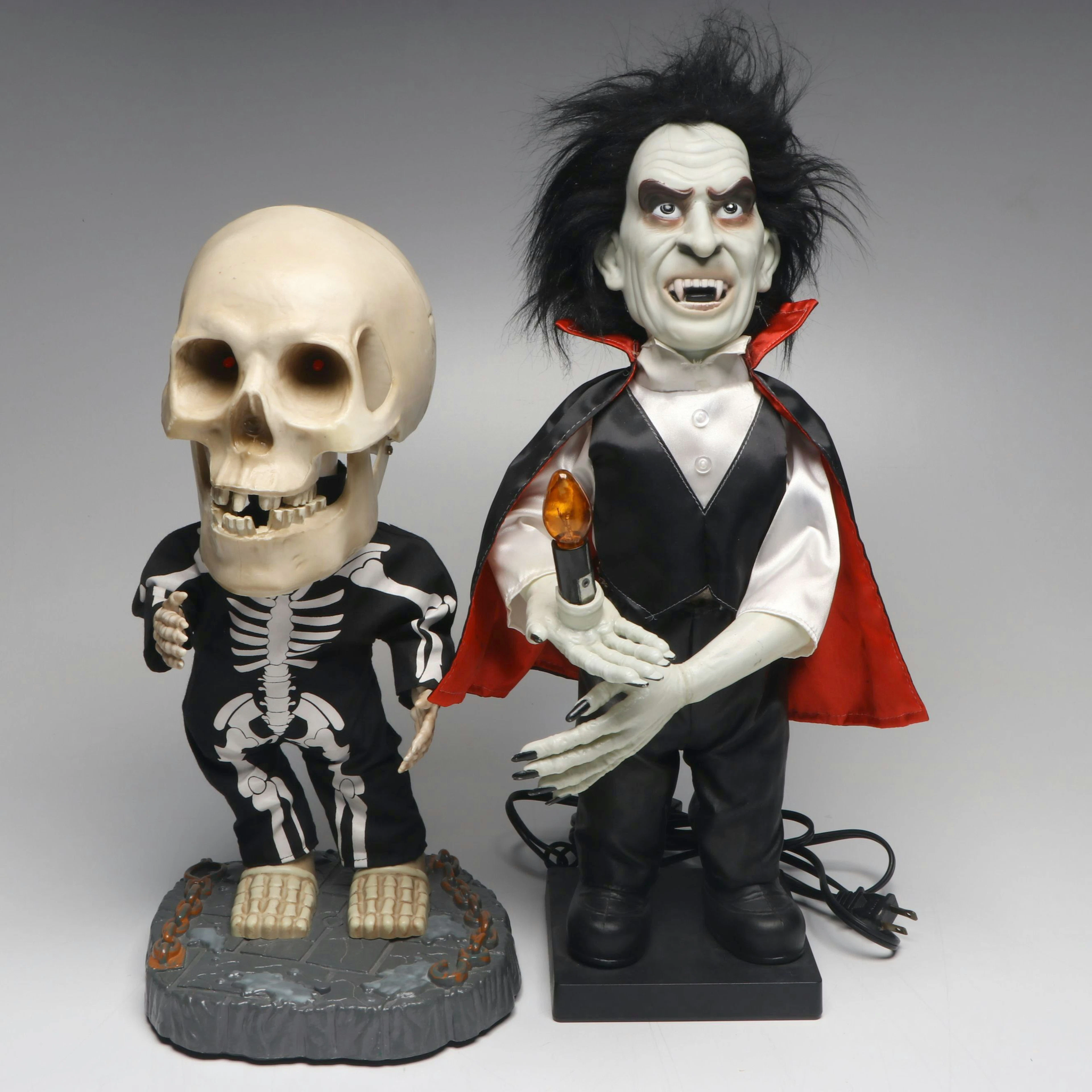 Gemmy "Big Head" Animated Skeleton with More Halloween Decorations