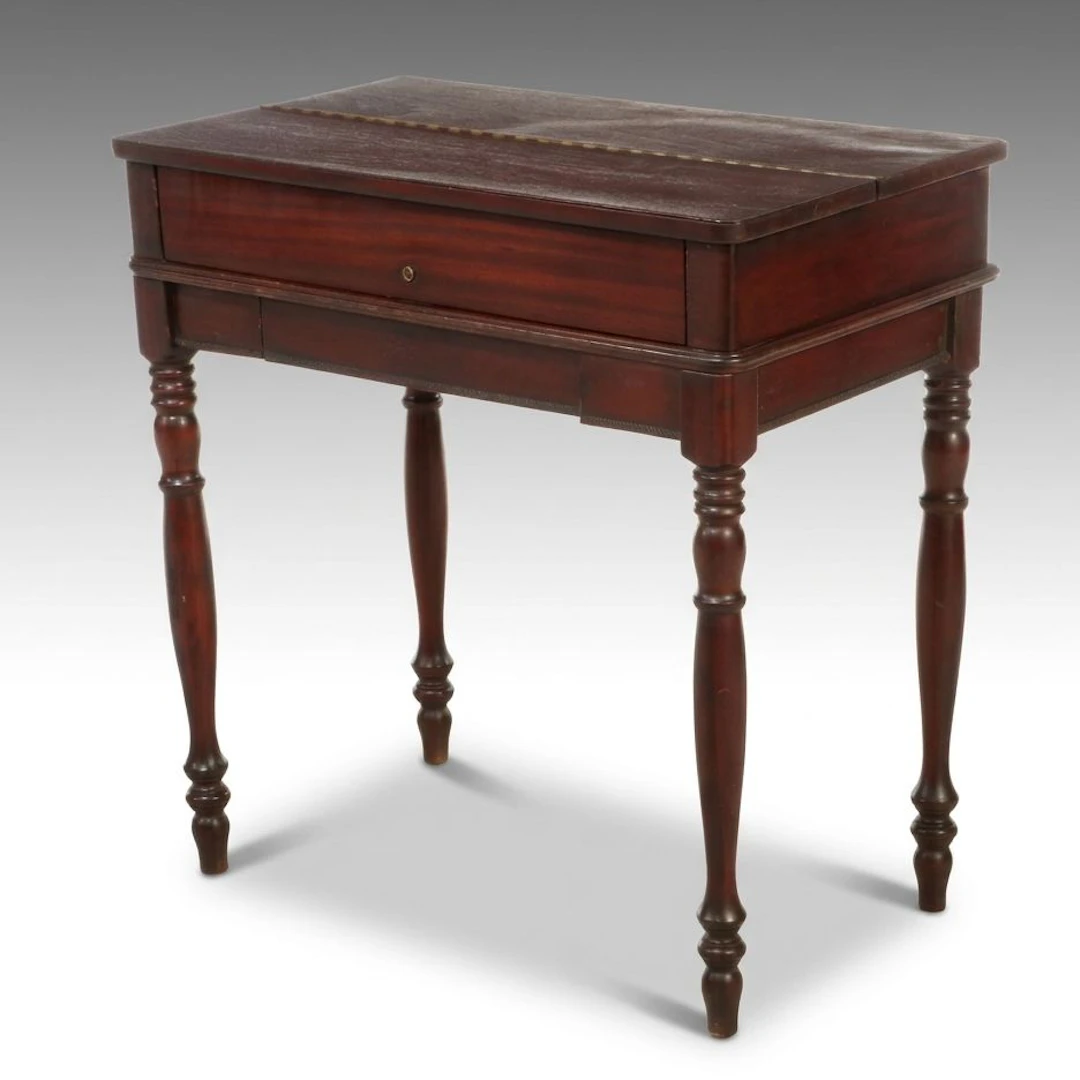 Georgian Mahogany Spinet Desk, 19th Century