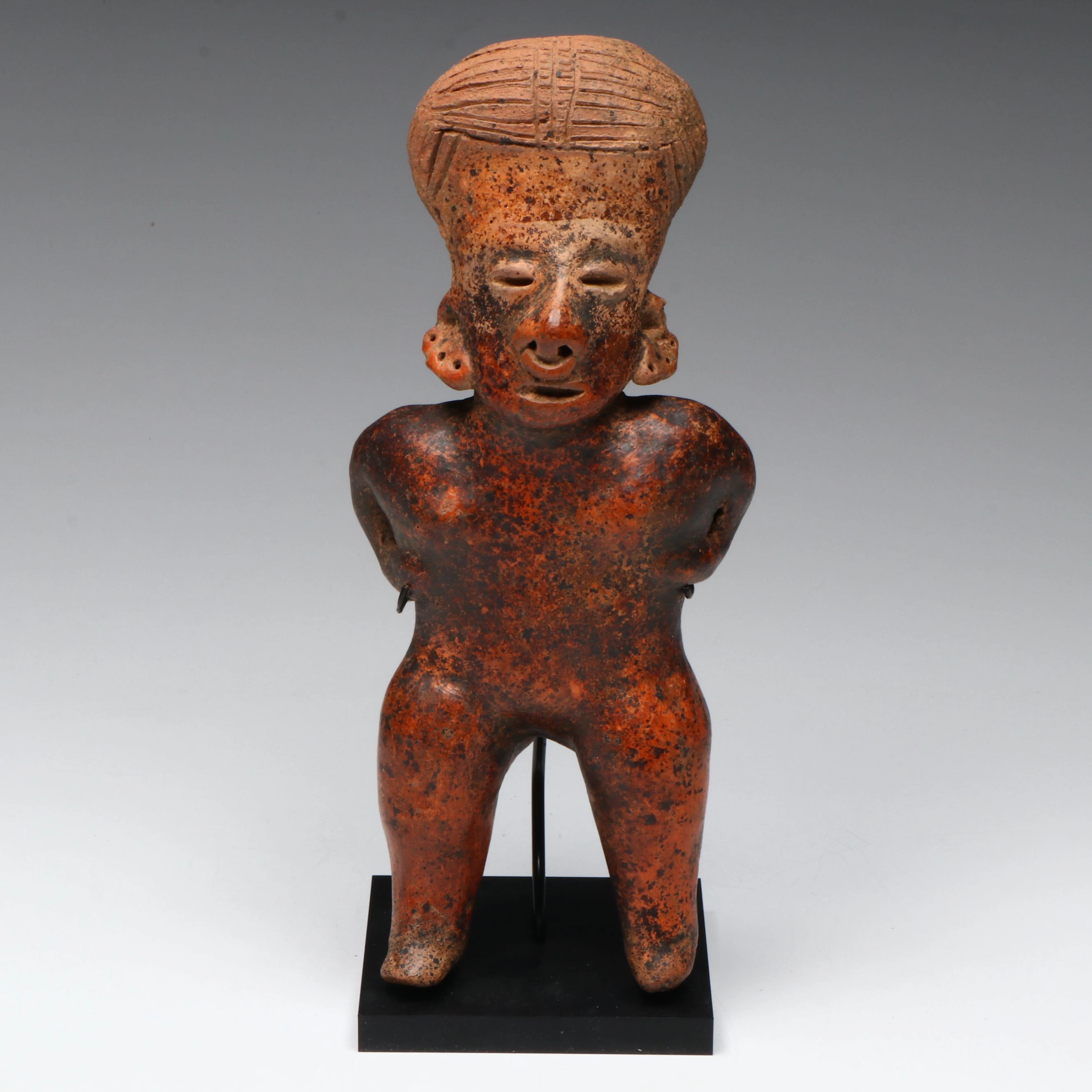 Pre-Columbian Nayarit Pottery Standing Female Ancestor, Circa 300 BCE/CE.
