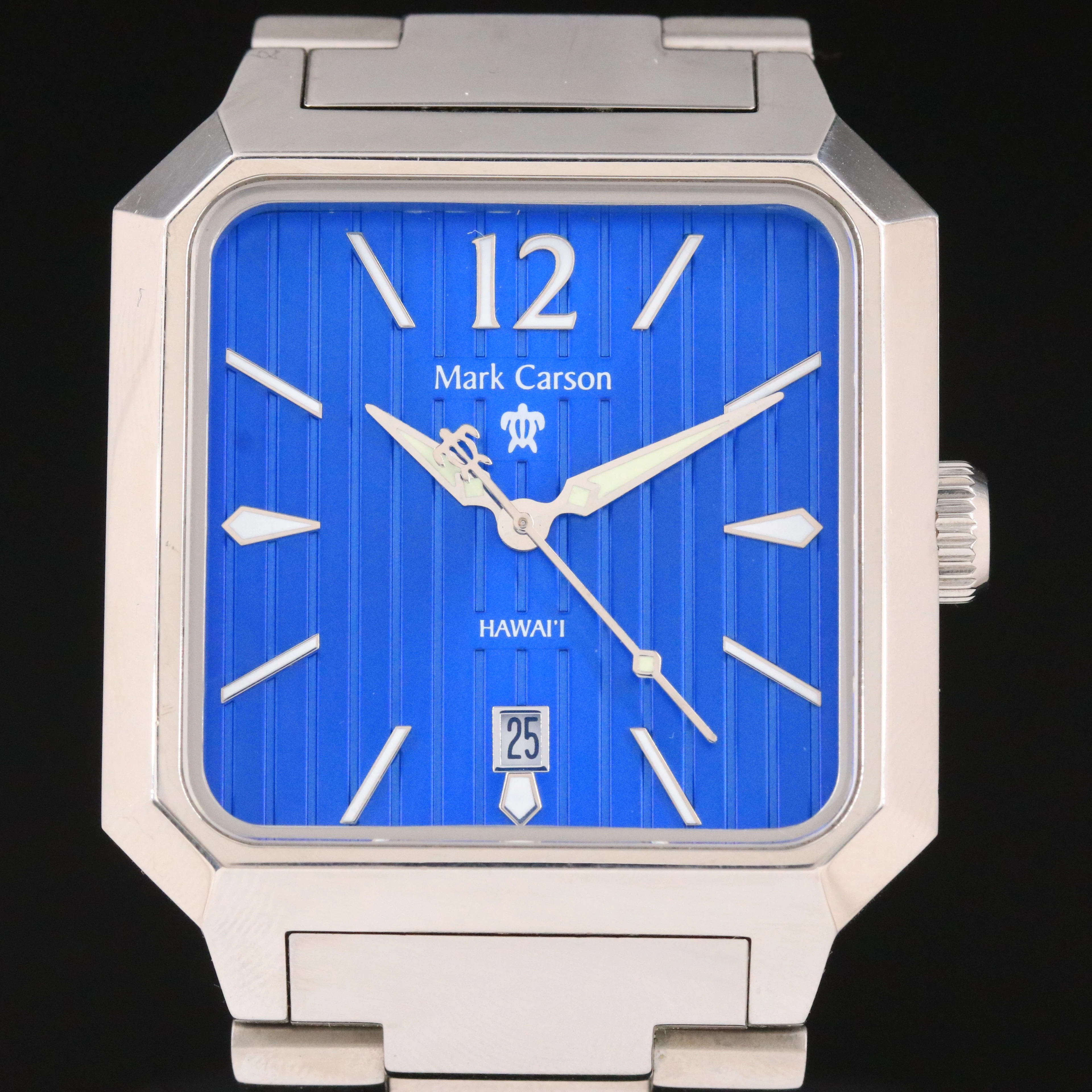 Mark Carson Hawaii Blue Dial Stainless Steel Swiss Automatic Watch