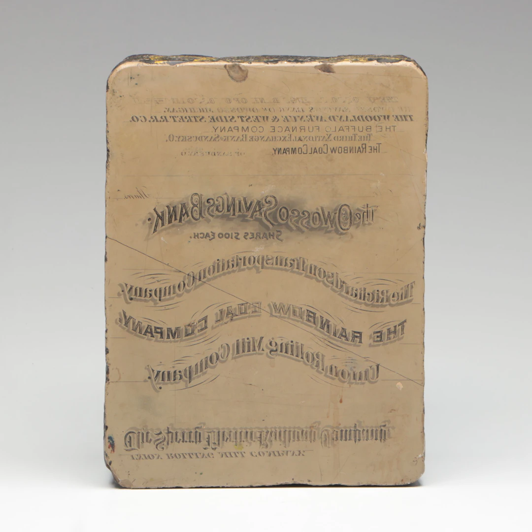 The Rainbow Coal Company Lithographic Limestone Printing Block, Antique