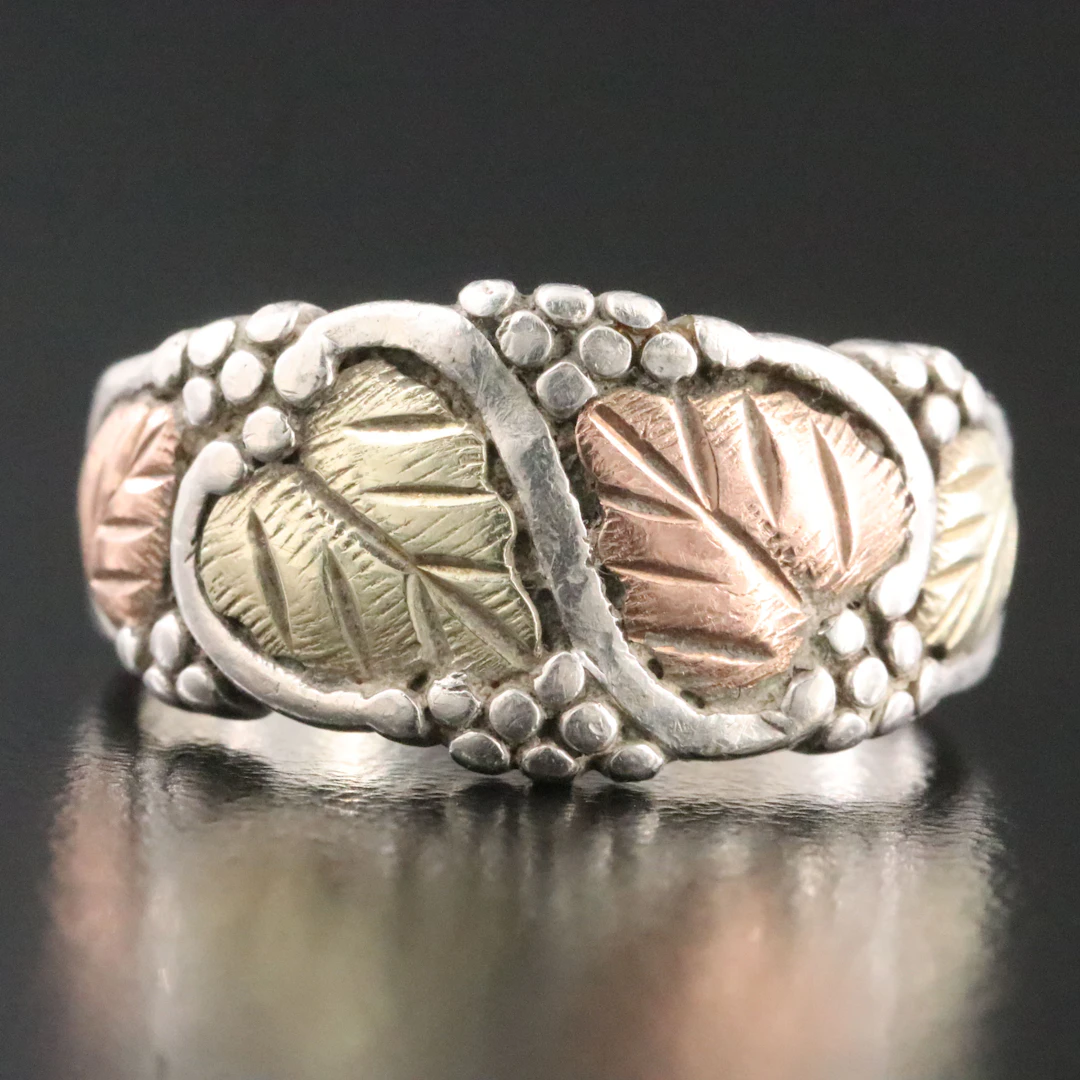 Landstrom's Black Hills Gold Sterling Ring with 10K Accents