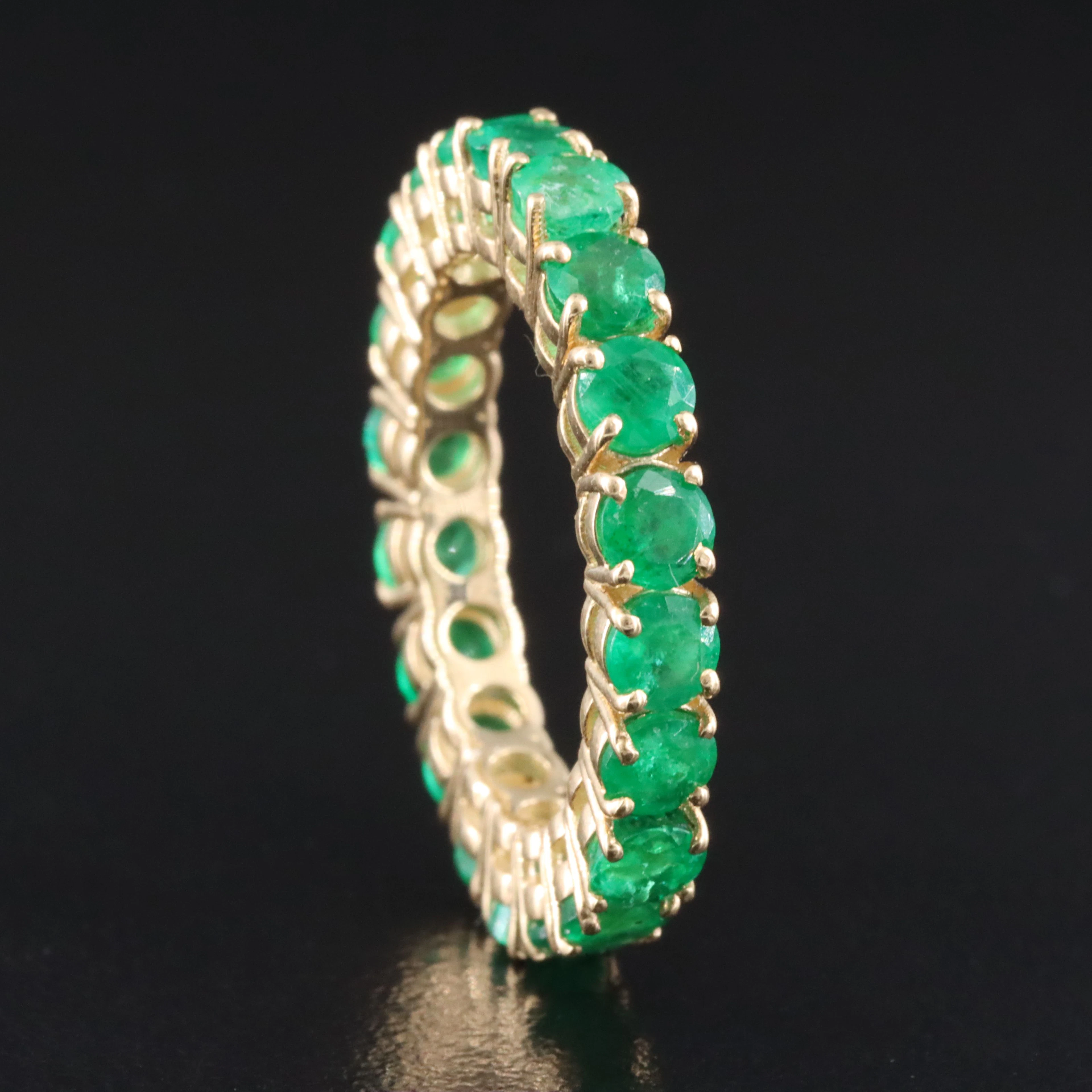 14K 3.21 CTW Emerald Eternity Band