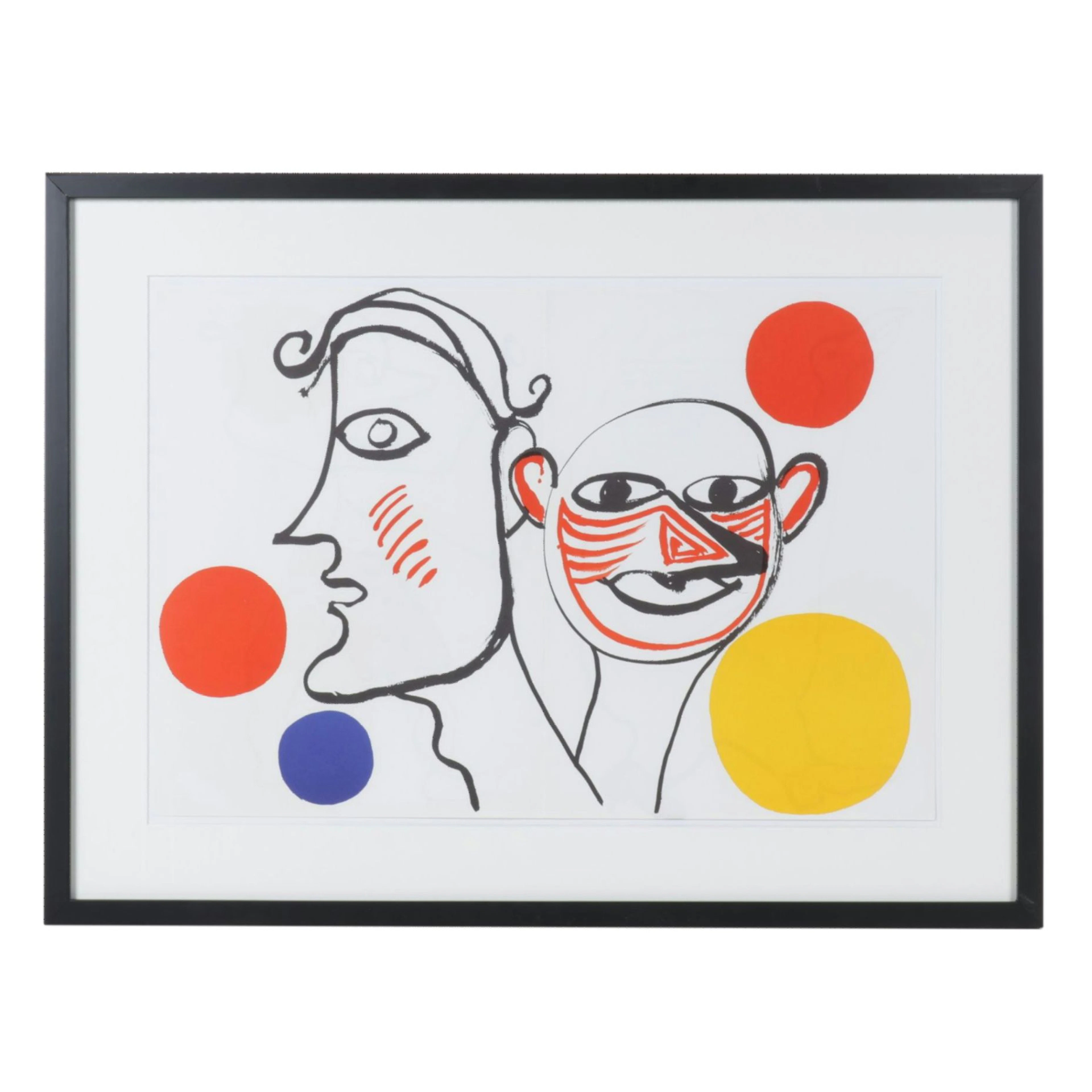 Alexander Calder Double-Page Color Lithograph "Two Figures," 1976