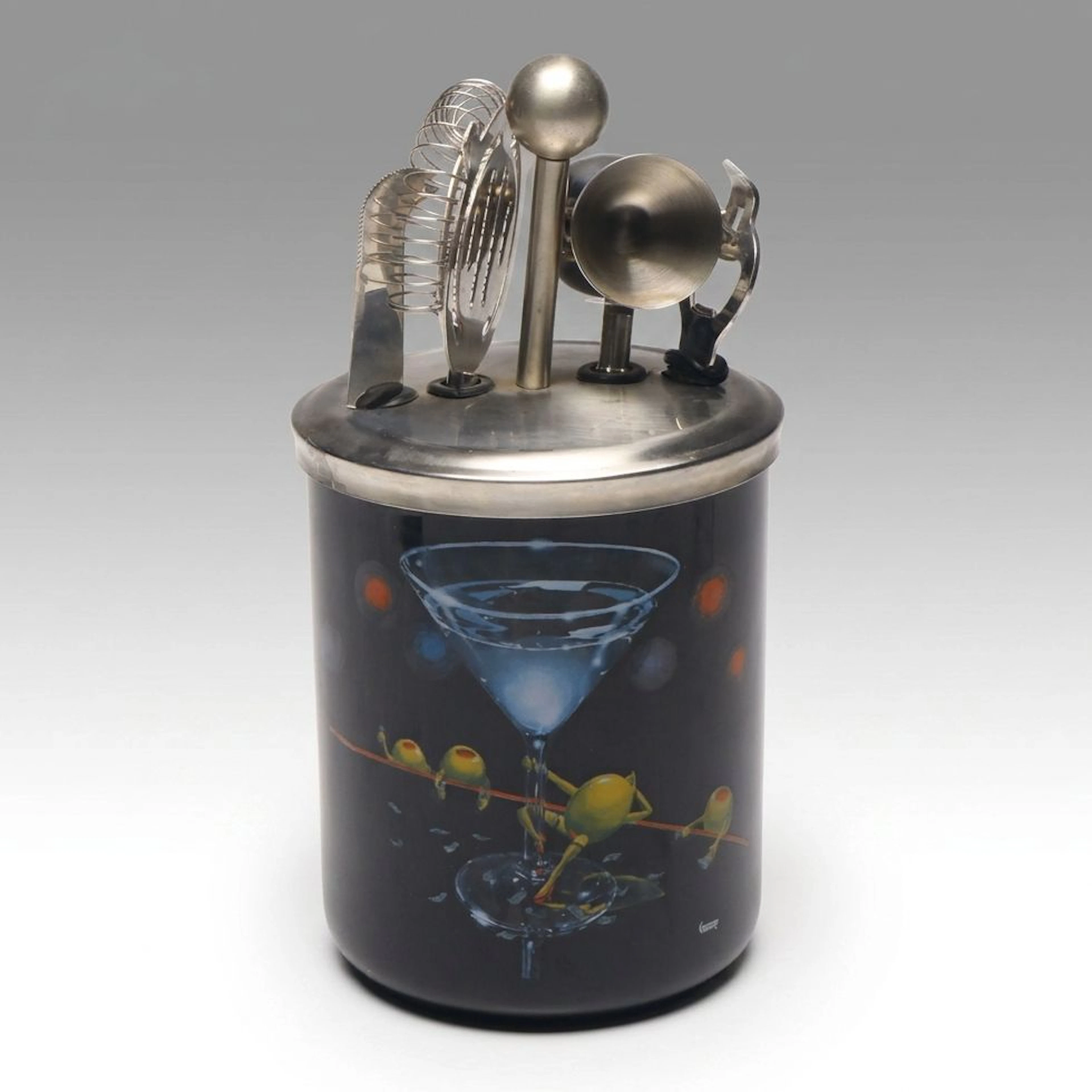 Michael Godard for Cypress Home Dirty Martini Ceramic Crock, 2005