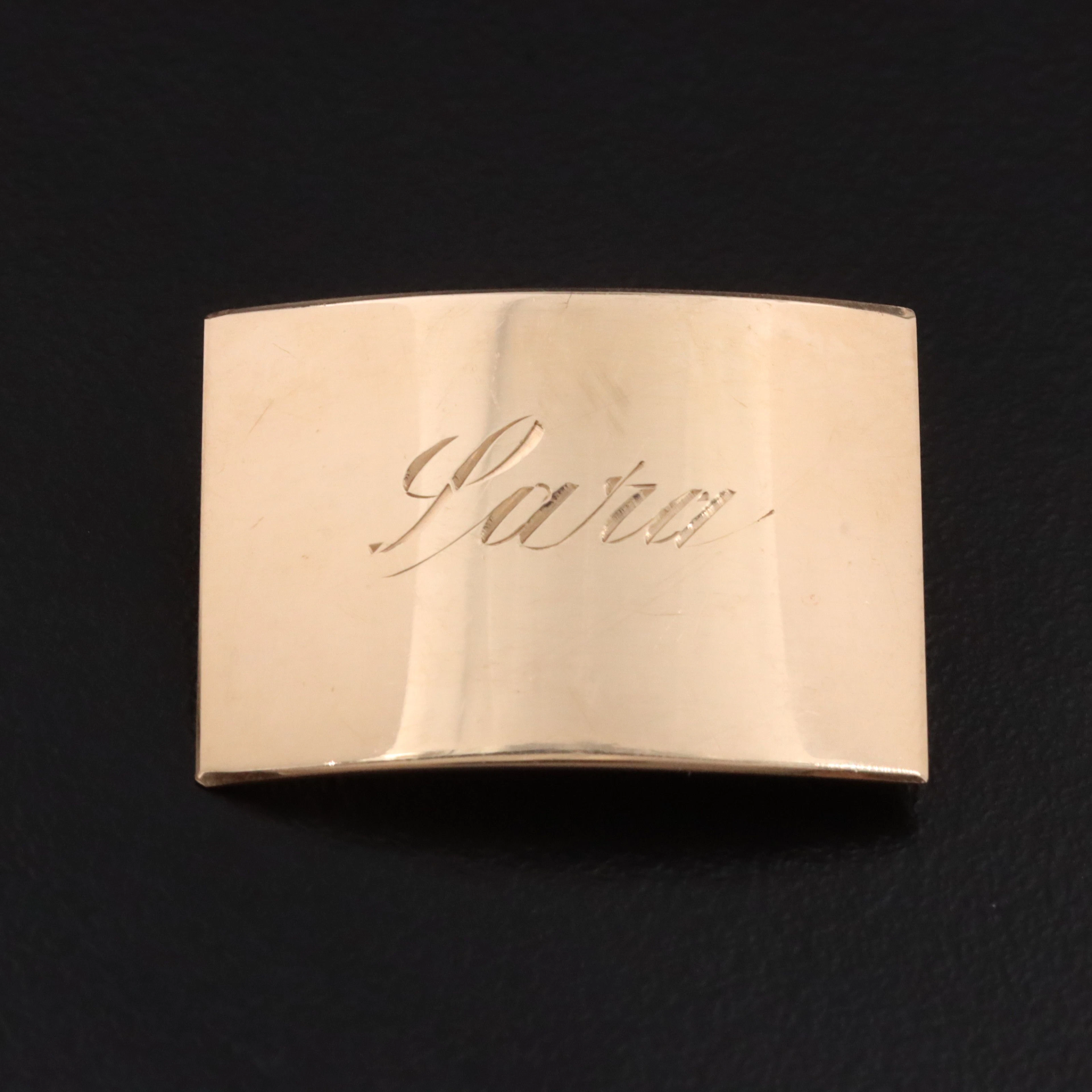Antique Keller Jewelry 10K Personalized Bar Pin