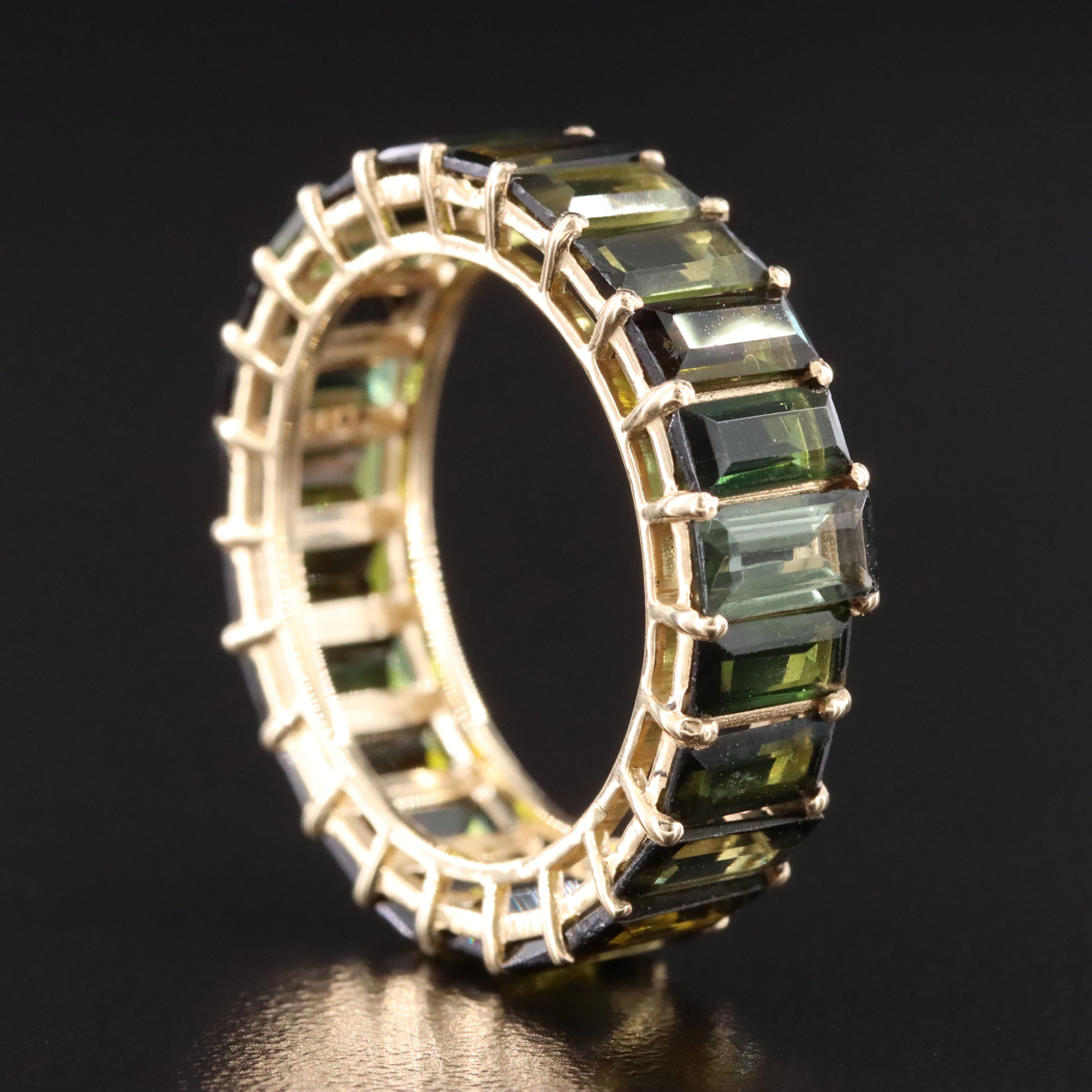 14K 5.50 CTW Tourmaline Eternity Band