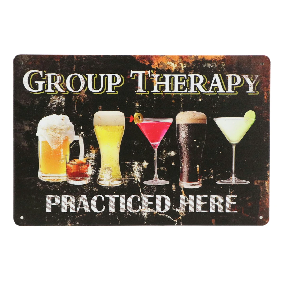 Novelty Digital Print on Metal Plate "Group Therapy," 21st Century