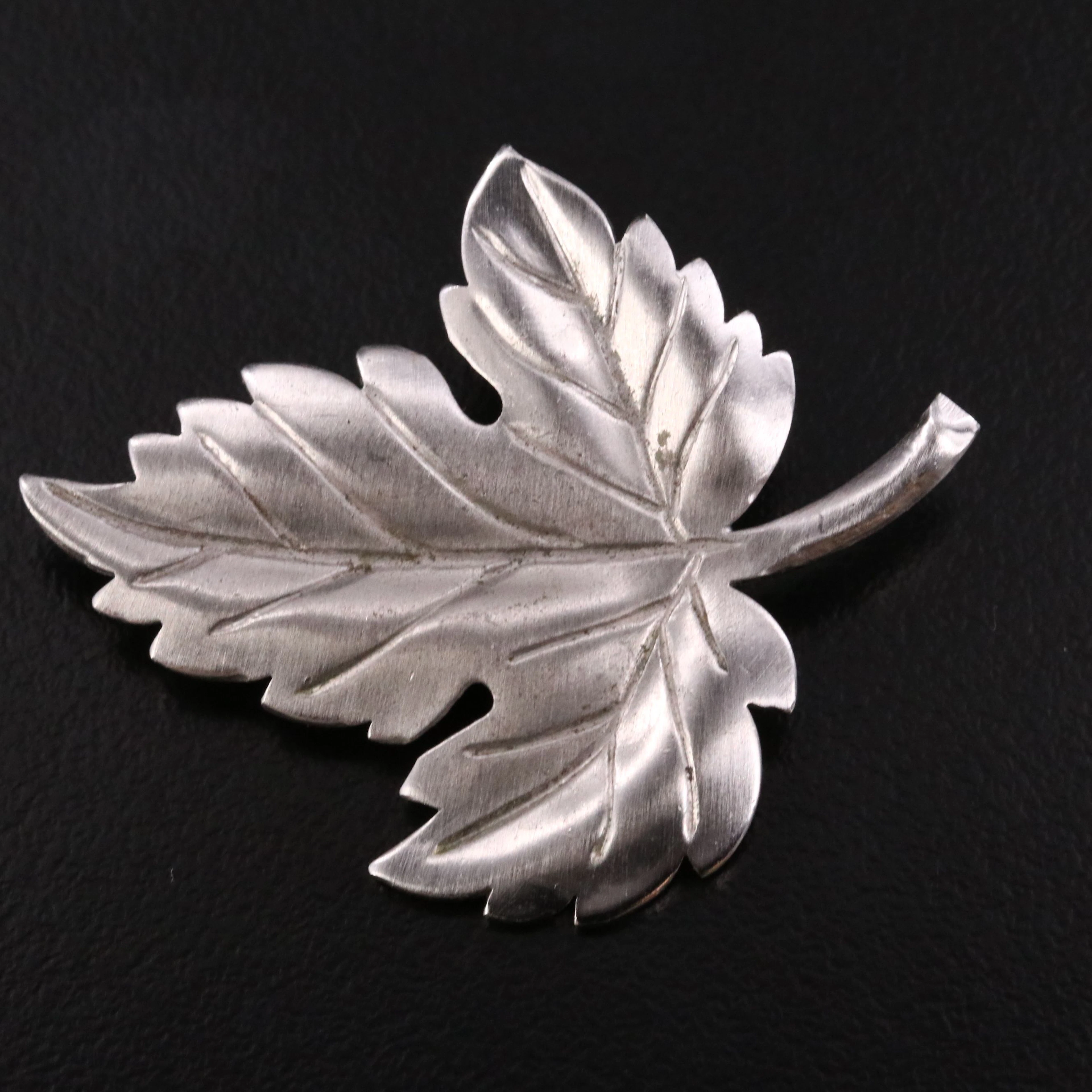 Tiffany & Co. Sterling Maple Leaf Brooch