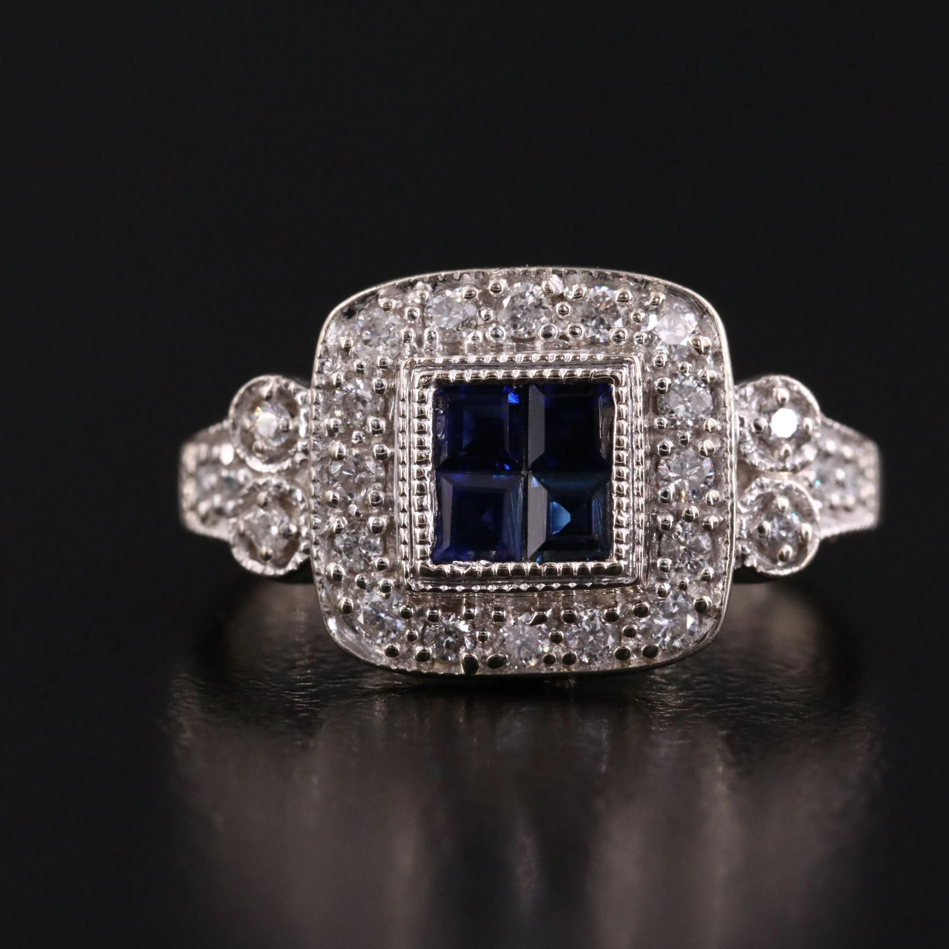 14K Sapphire and Diamond Ring