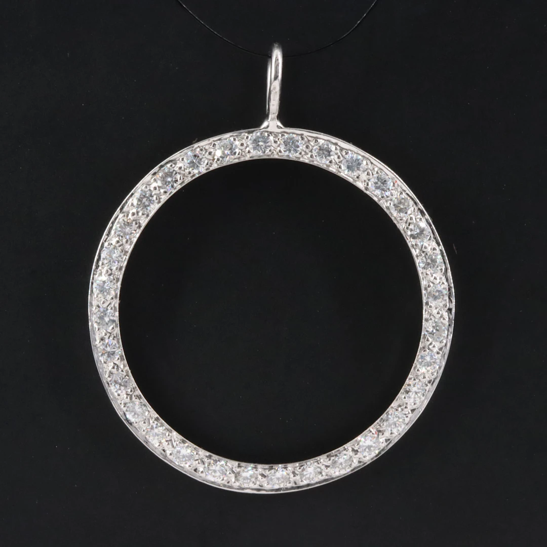 14K 0.56 CTW Diamond Circle Pendant