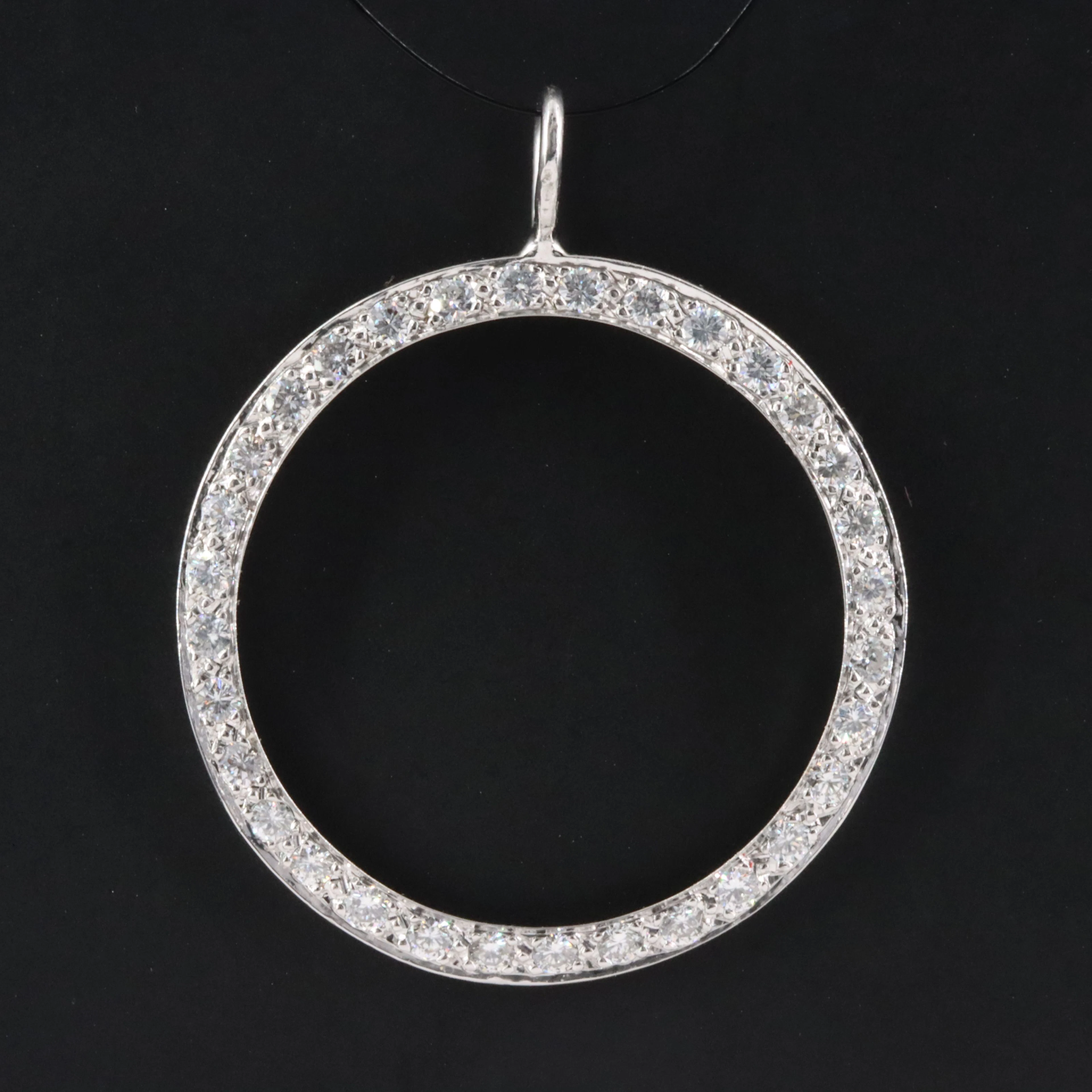 14K 0.56 CTW Diamond Circle Pendant