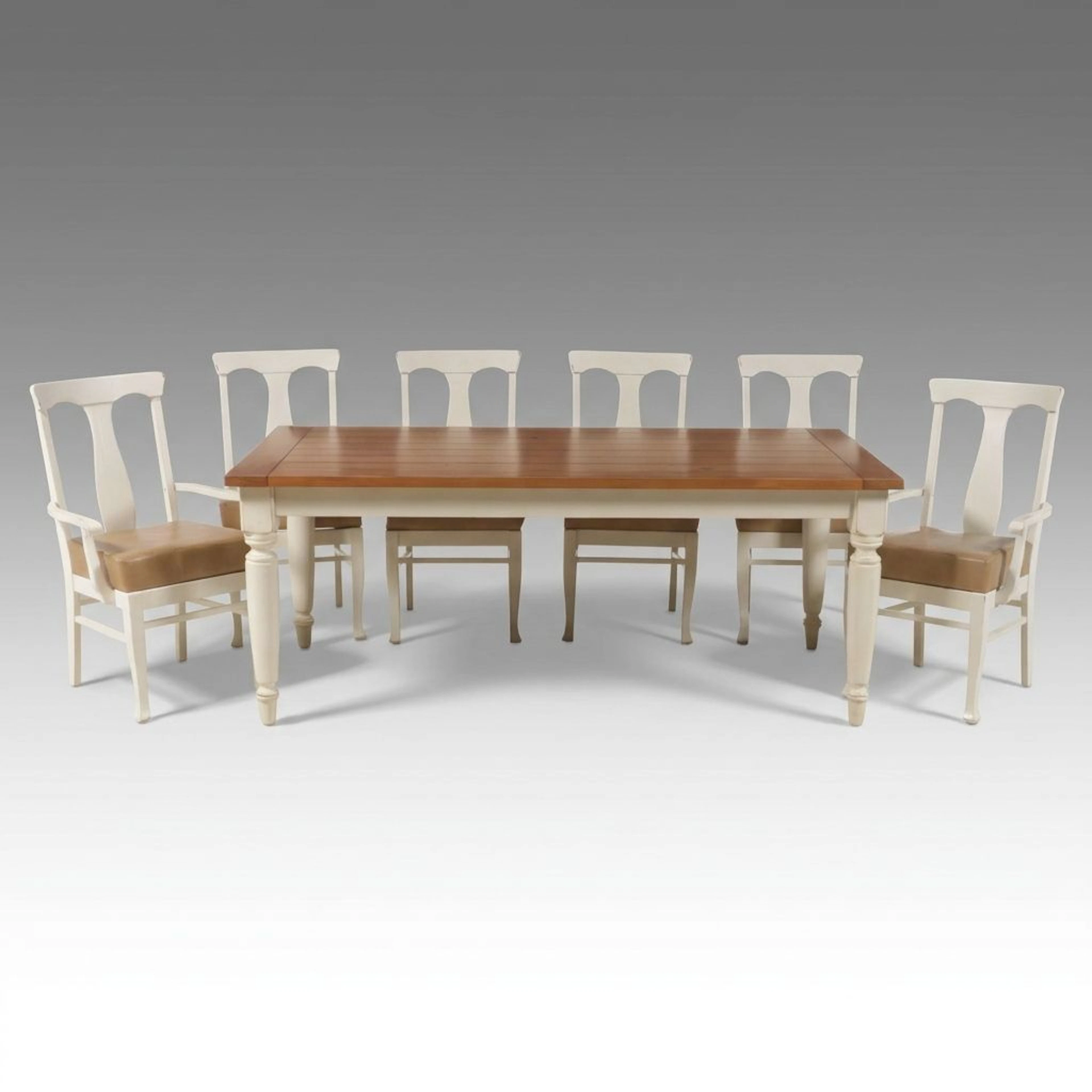 Lane Furniture Country Living Collection Dining Table and Chairs, 21st Century