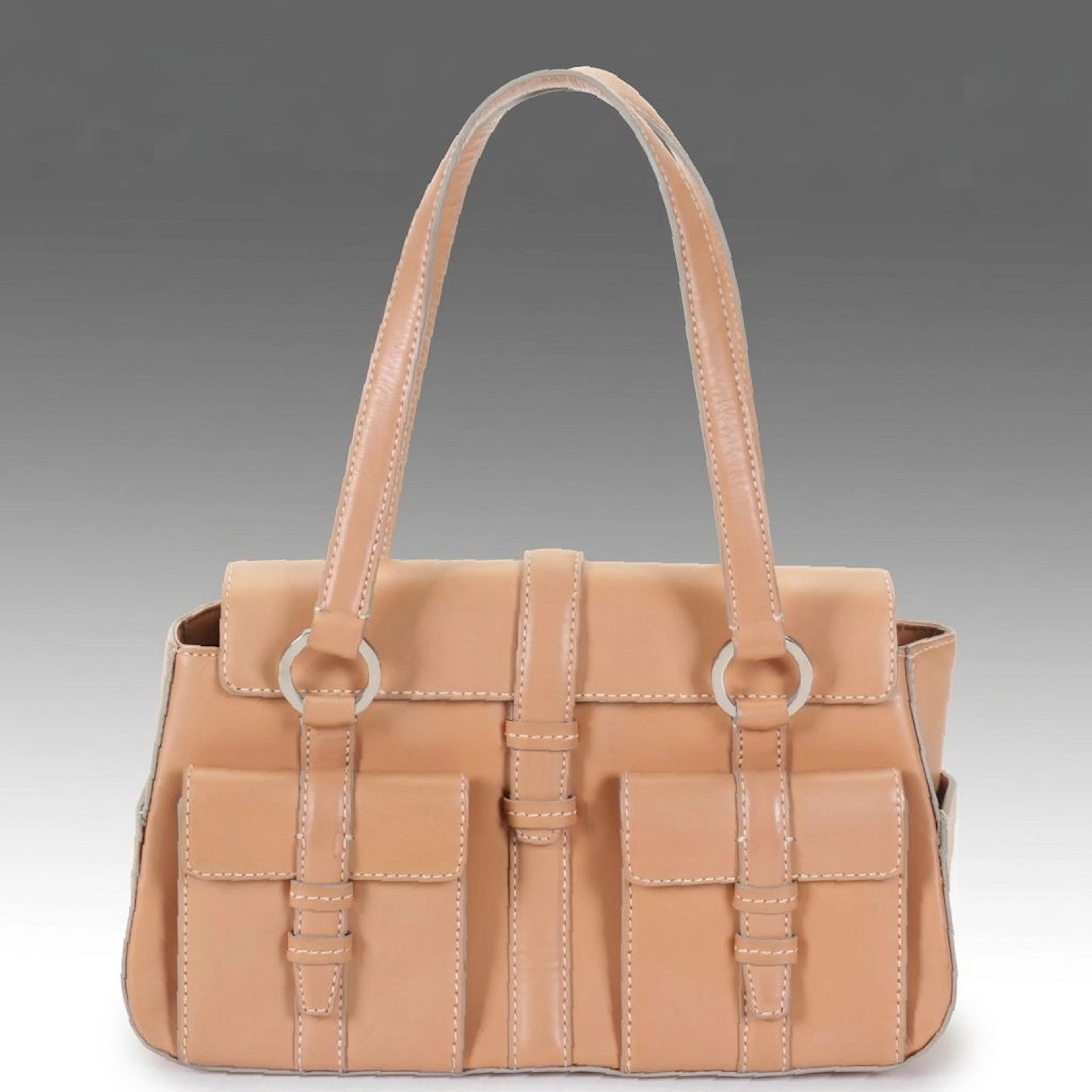 Givenchy Cargo Pocket Shoulder Bag in Tan Leather