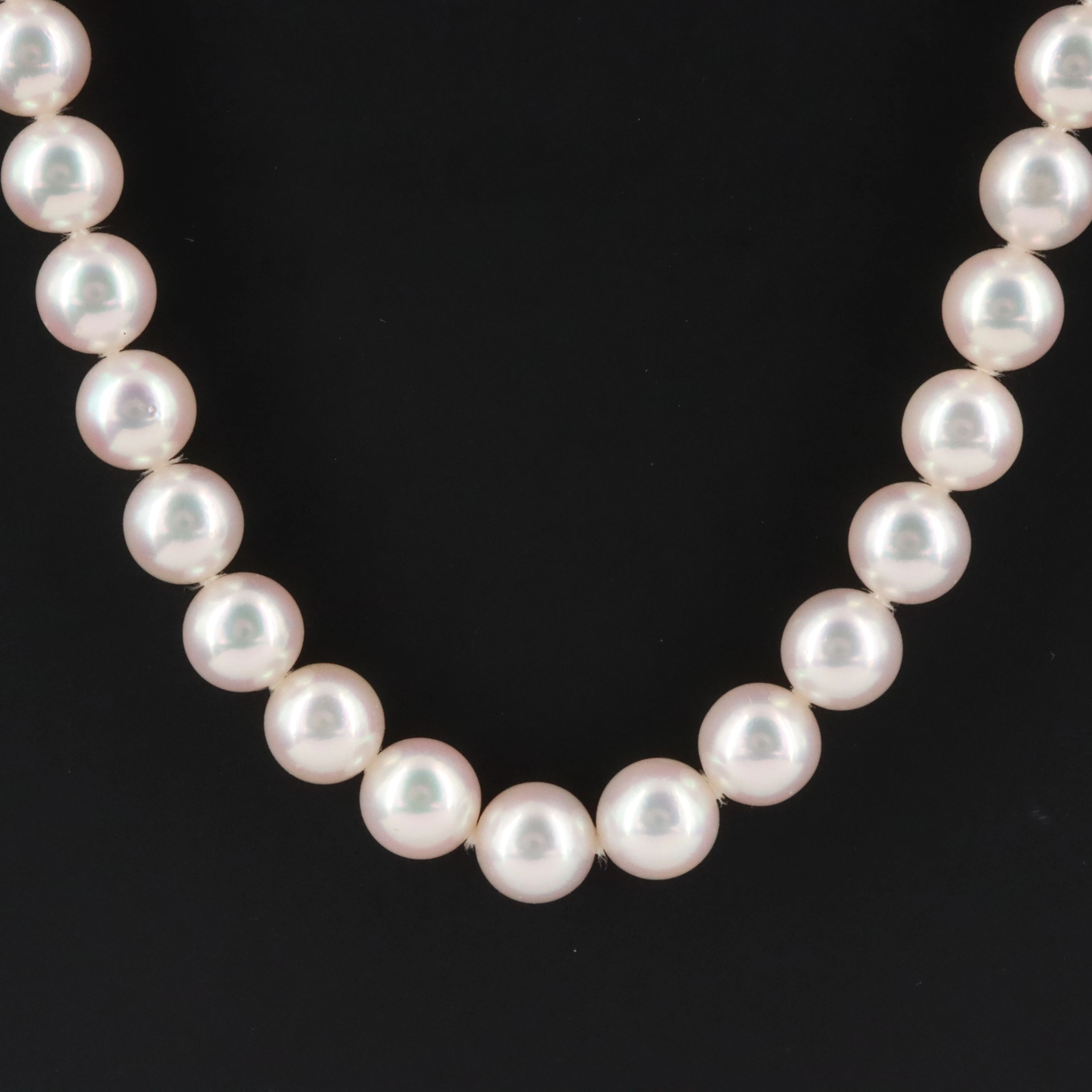 Mikimoto Pearl Matinee Length Necklace with 18K Clasp