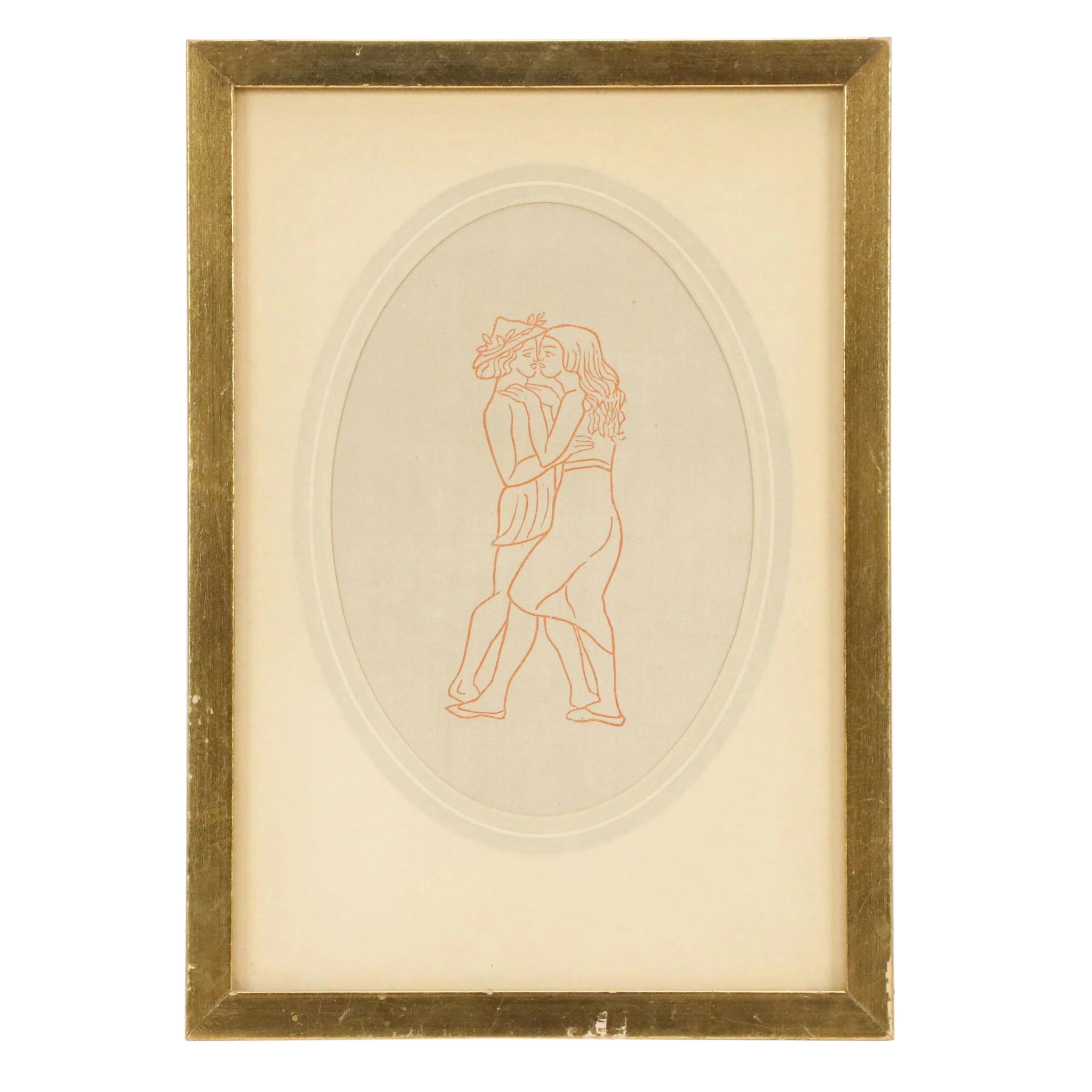 Aristide Maillol Sanguine Proof Woodcut Illustration from "Daphnis and Chloë"