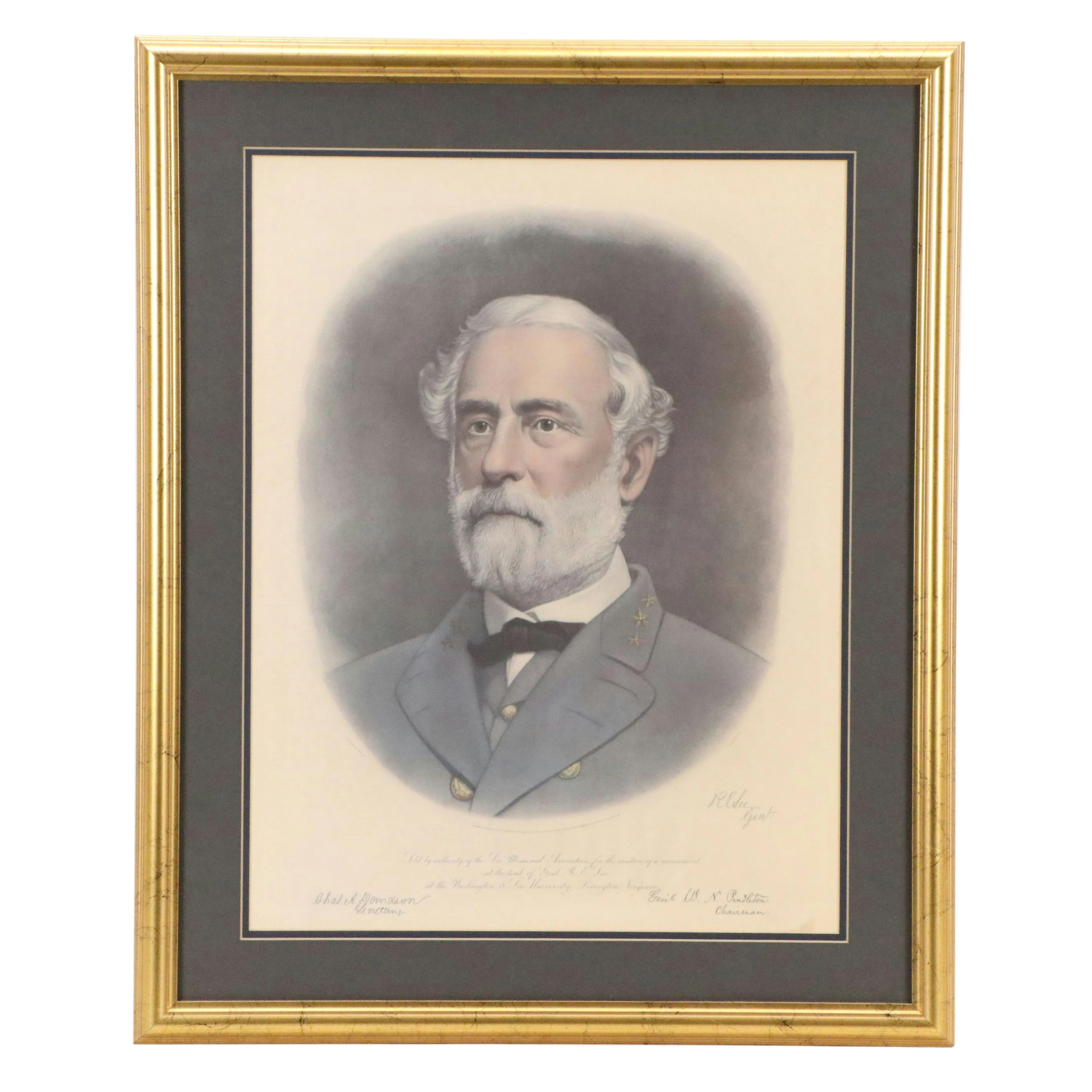 Offset Lithograph Portrait of Robert E. Lee, 20th Century