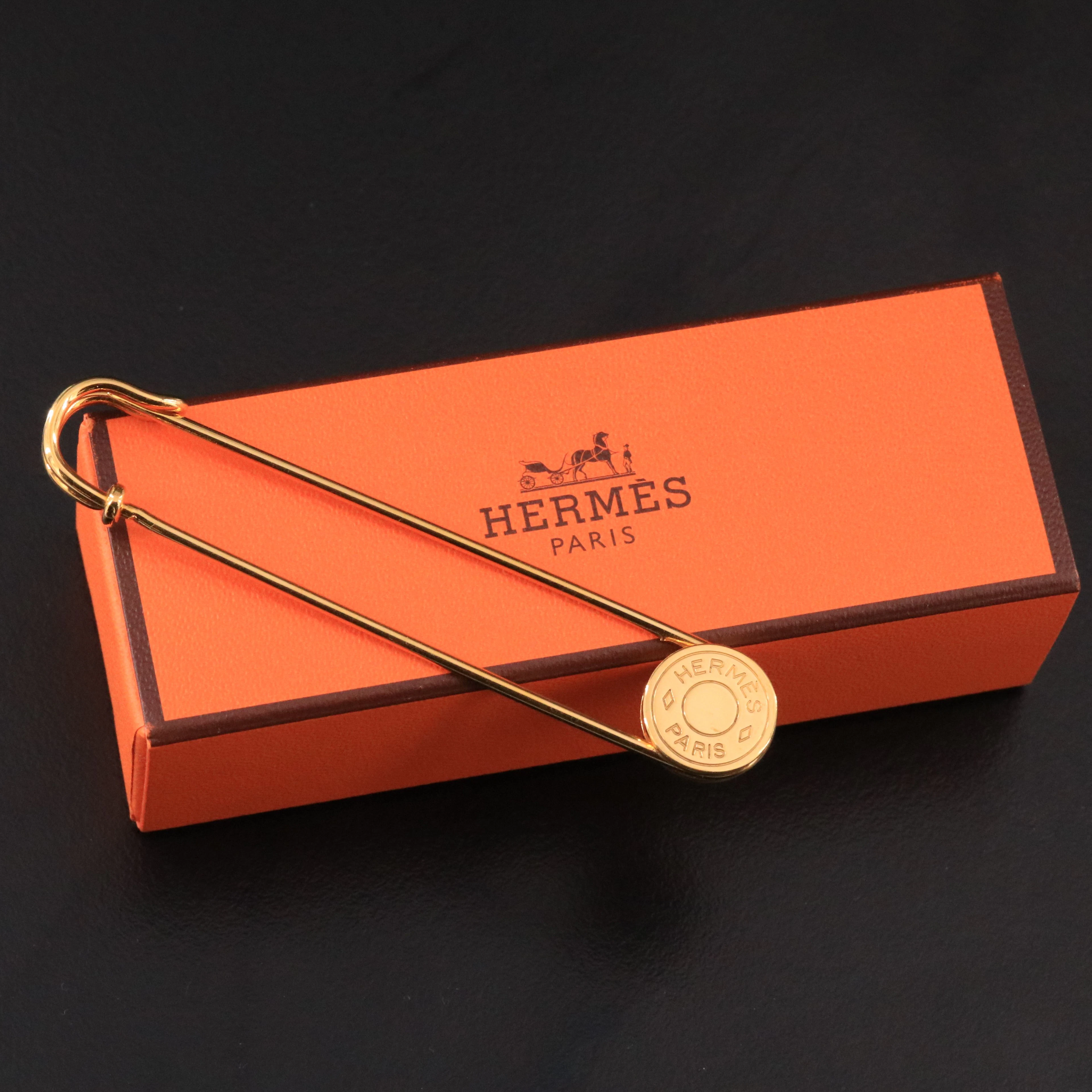 Hermès Serie Double Sided Safety Pin Brooch