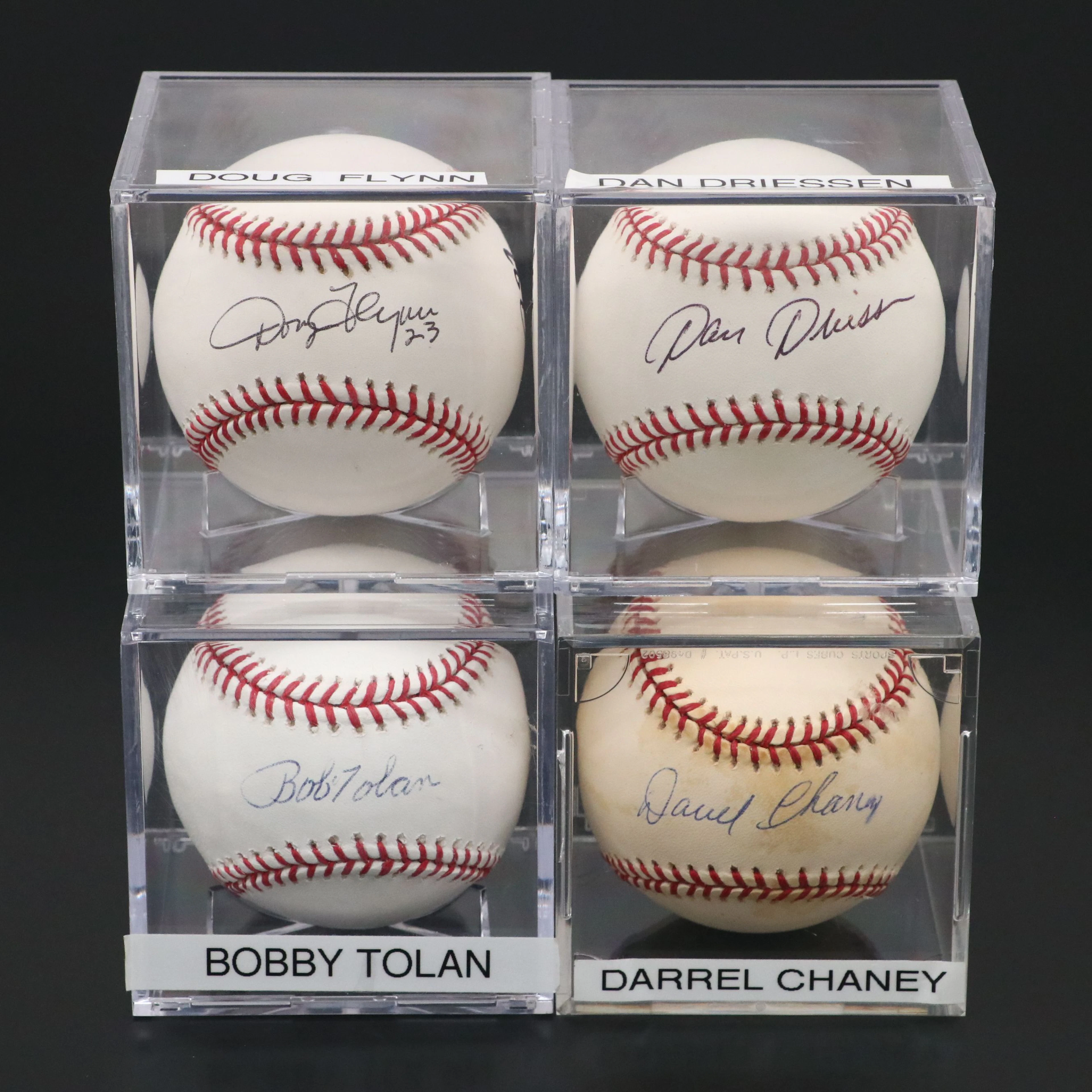 Dan Driessen, Bobby Tolan, Doug Flynn, and Darrel Chaney Signed Baseballs