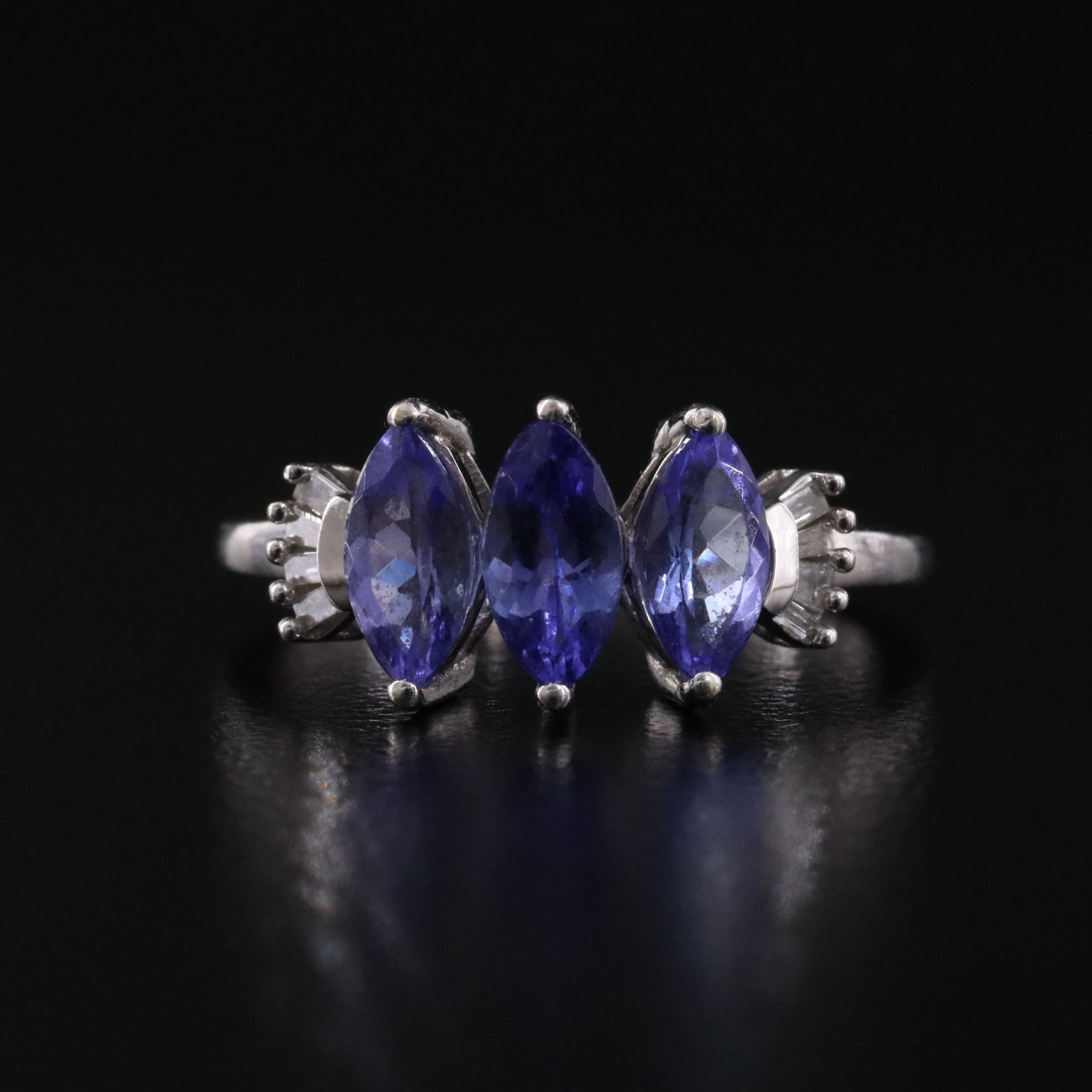 10K Tanzanite and Diamond Ring