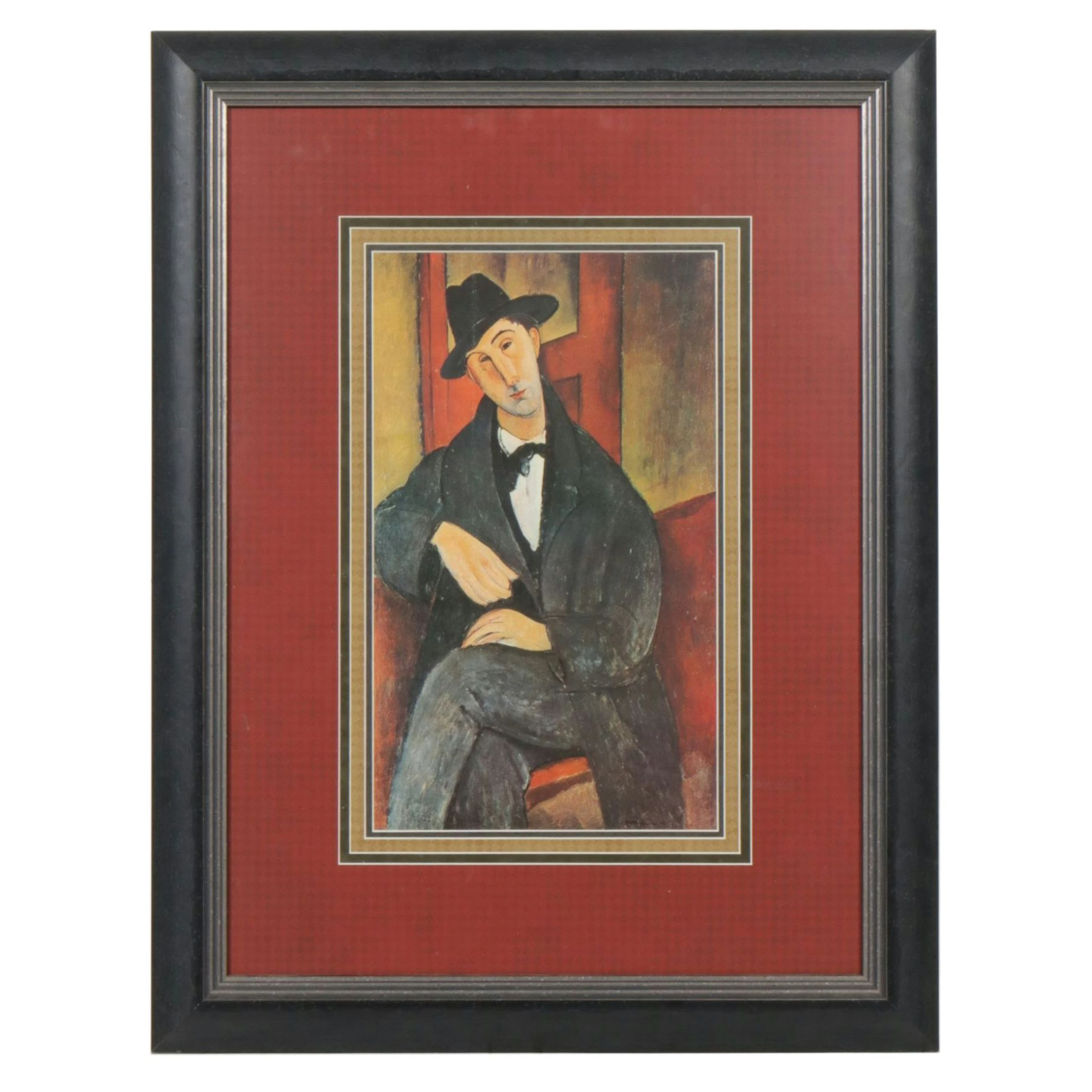 Offset Lithograph After Amedeo Modigliani "Portrait of Mario Varvogli"