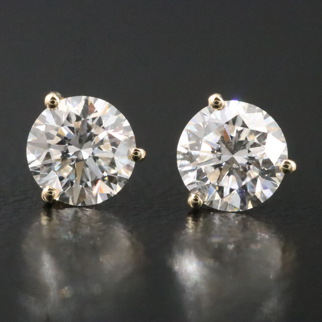 14K 1.01 CTW Lab Grown Diamond Stud Earrings