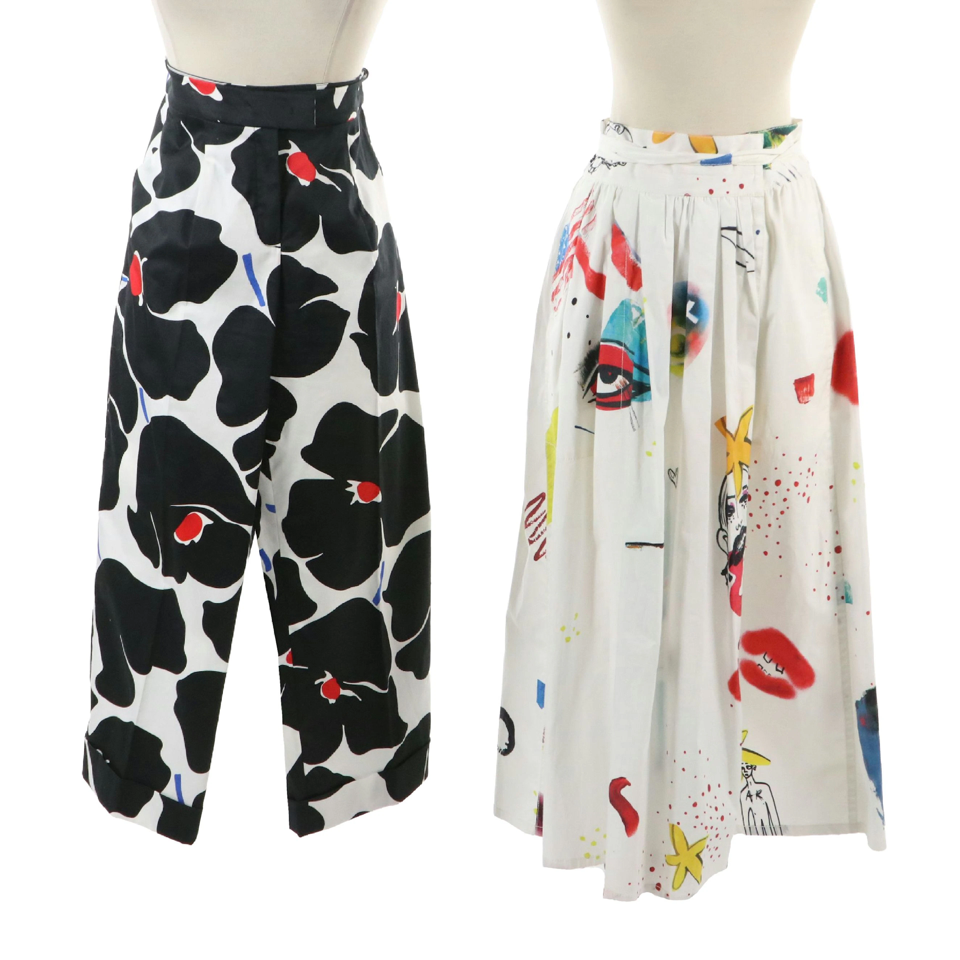 Boutique Moschino Floral Print Cropped Trousers & Marc Jacobs Printed