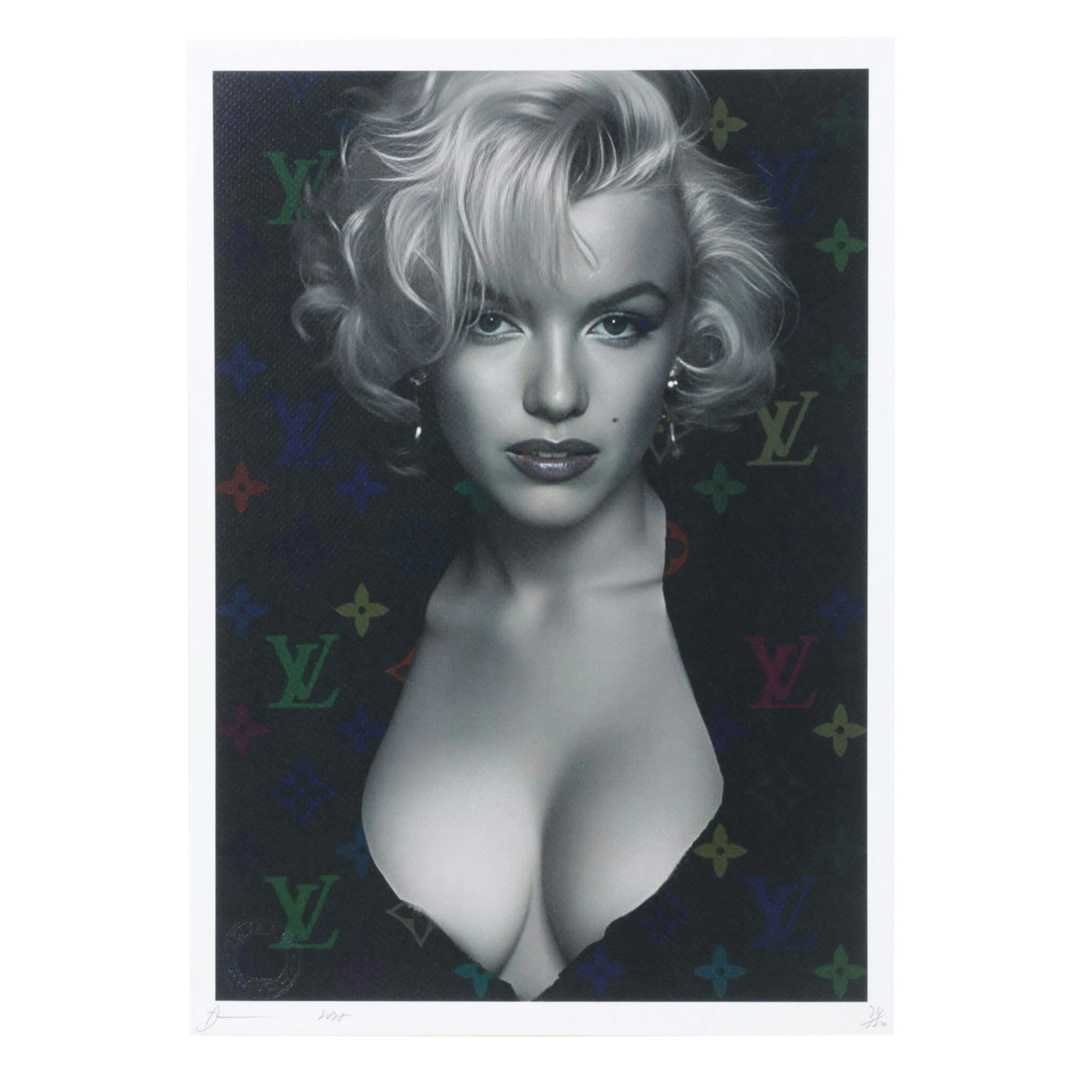 Death NYC Pop Art Graphic Print Homage to Louis Vuitton x Marilyn Monroe, 2025