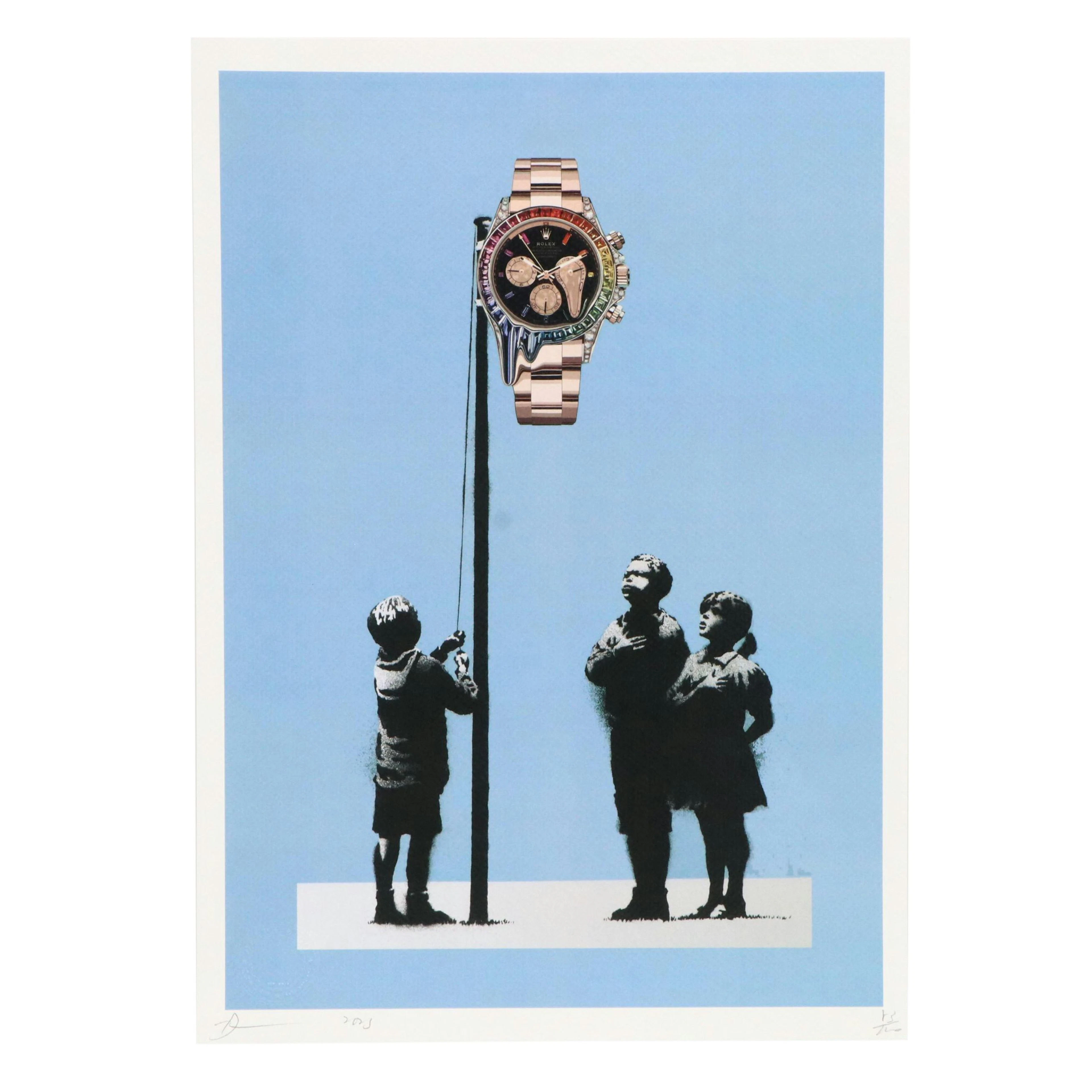 Death NYC Pop Art Graphic Print of Rolex x Banksy, 2023