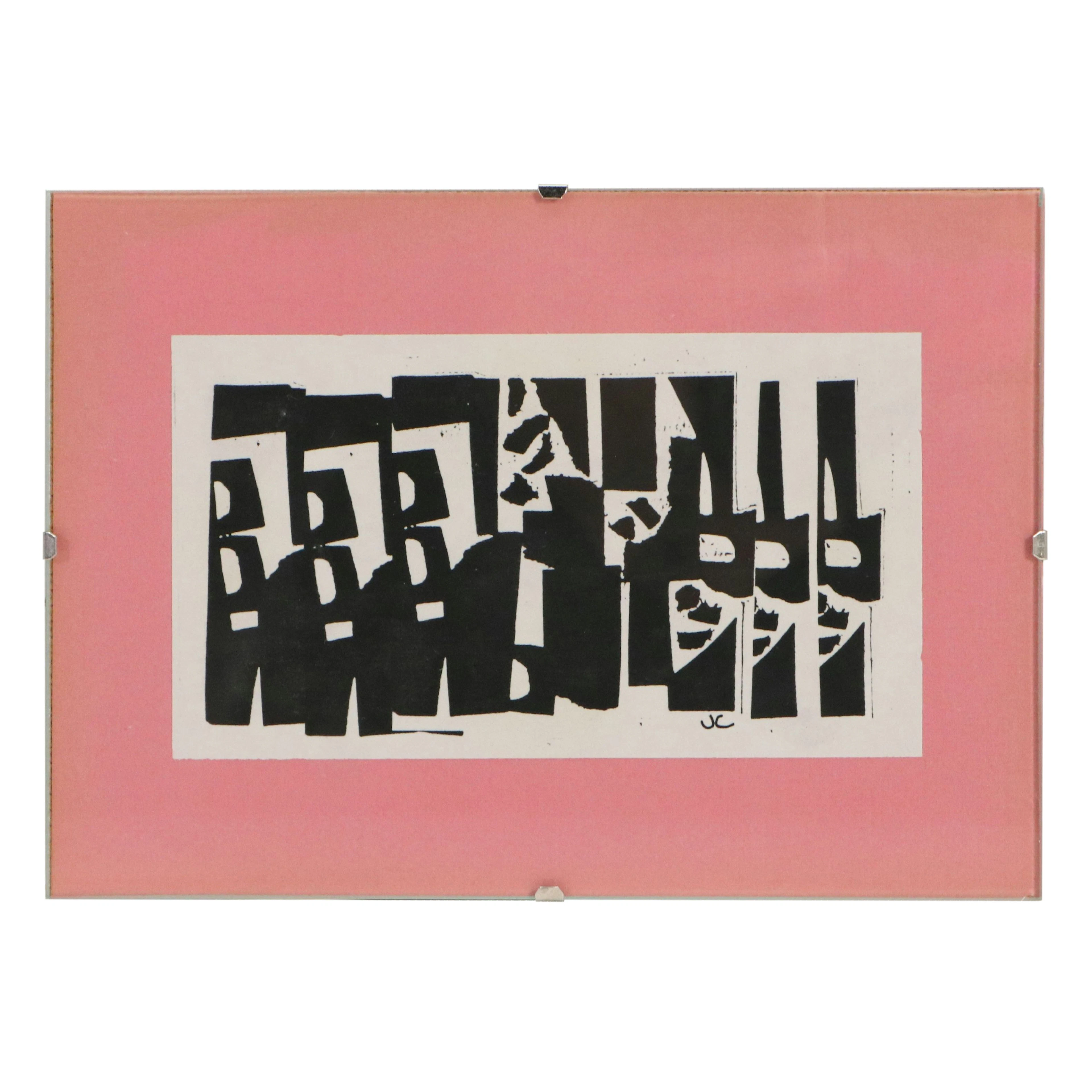 Jane Carson Abstract Graphic Relief Print