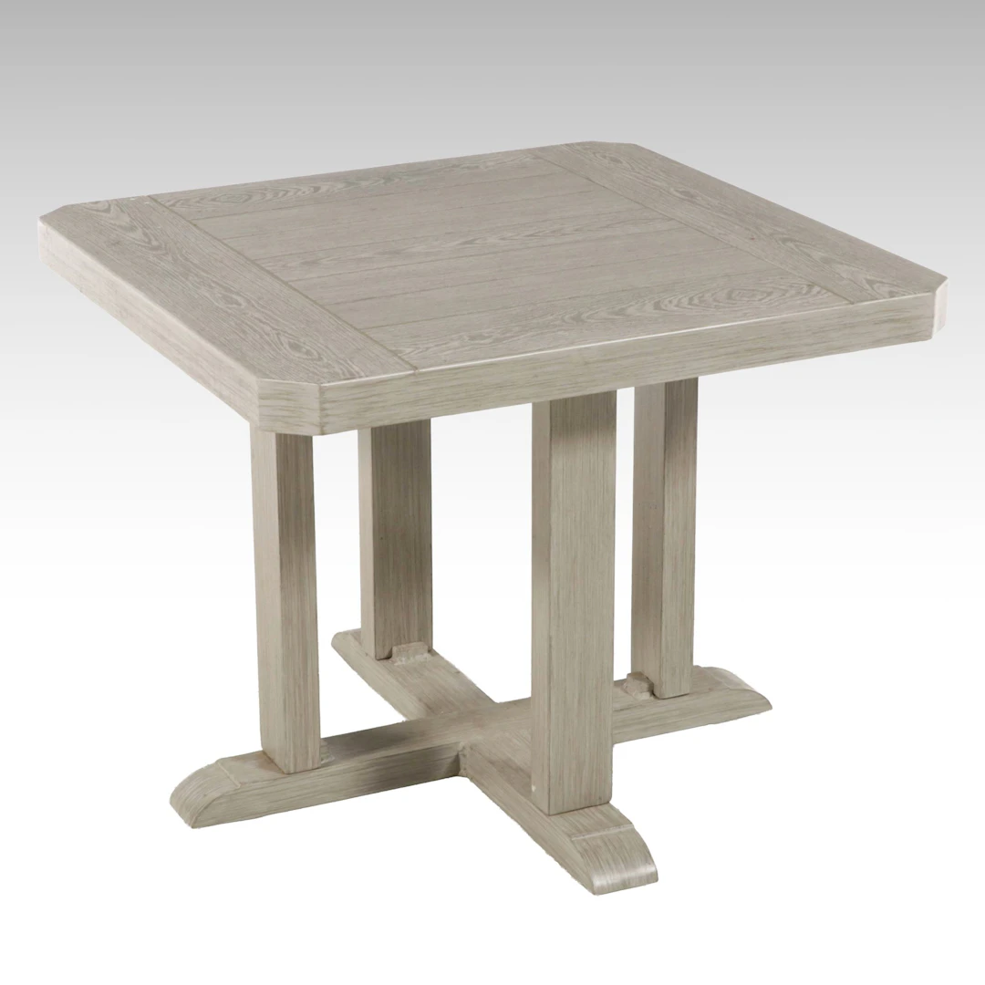 Modern Farmhouse Style Grey Finish Wood End Table