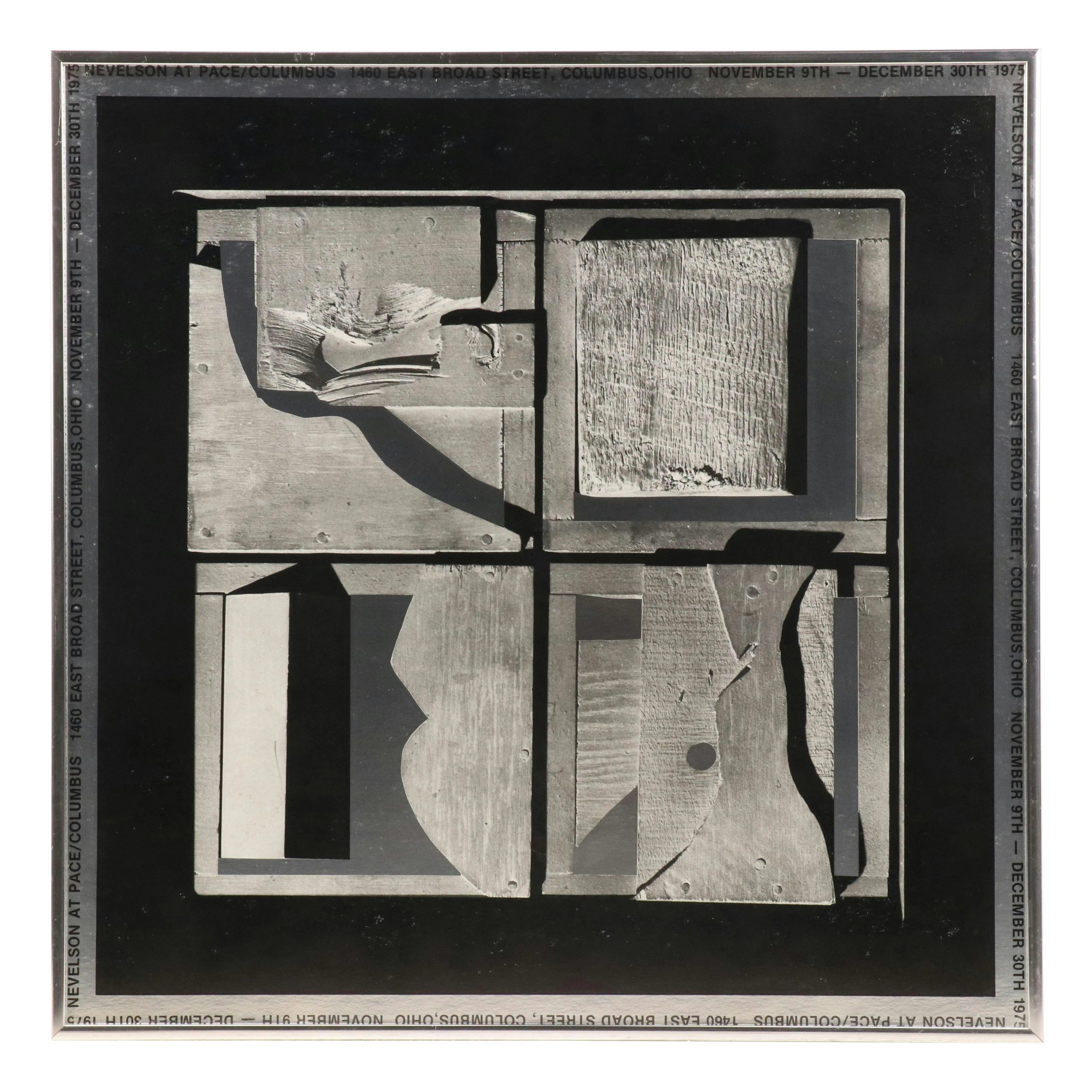 Louise Nevelson Silver Foil Seriolithograph "End of Day," 1975